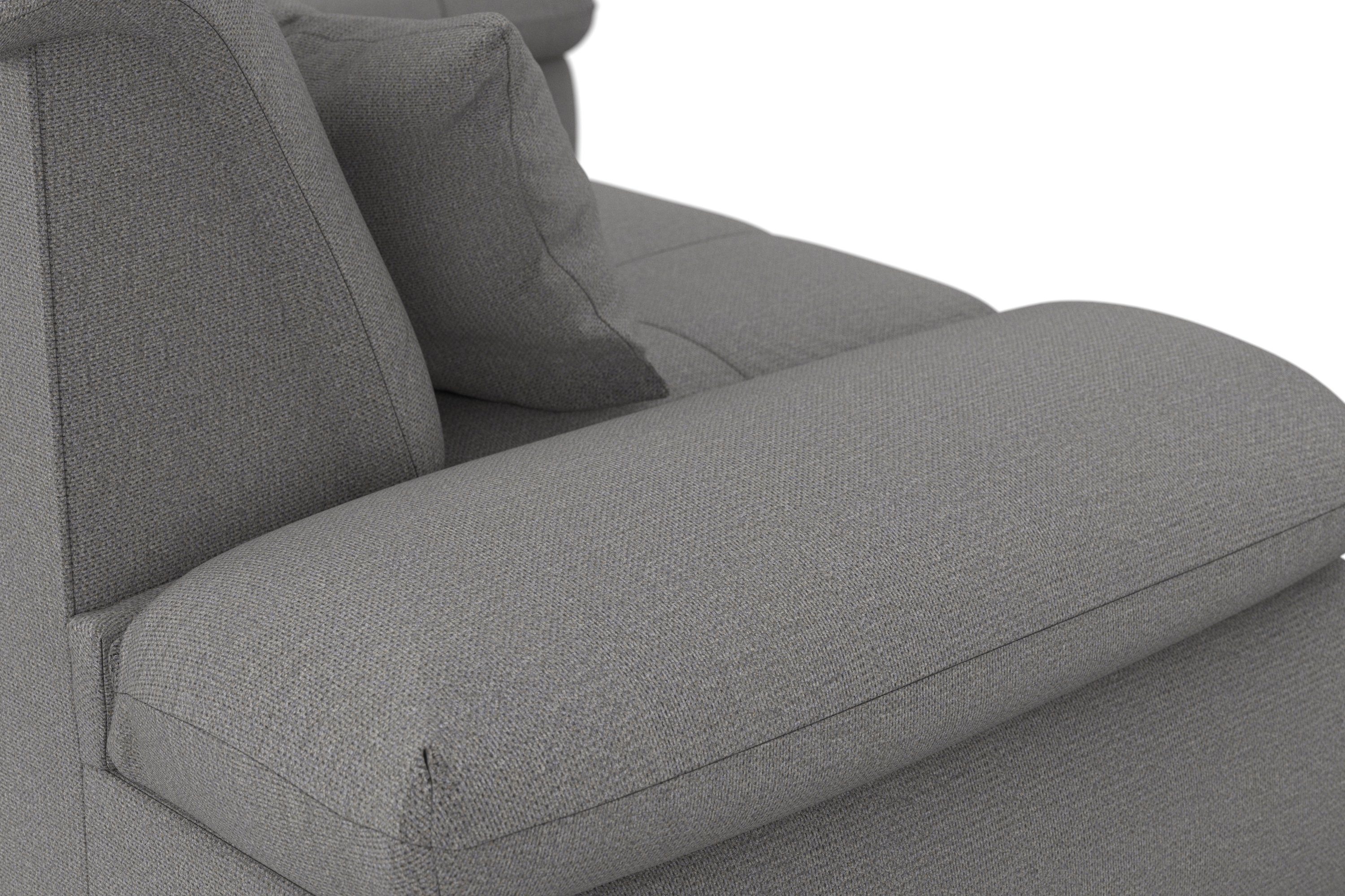 DOMO collection Hoekbank Moric, L-vorm, XXL-bank - Breedte 300cm keuze met bedfunctie en armleuningverstelling, donkergroen