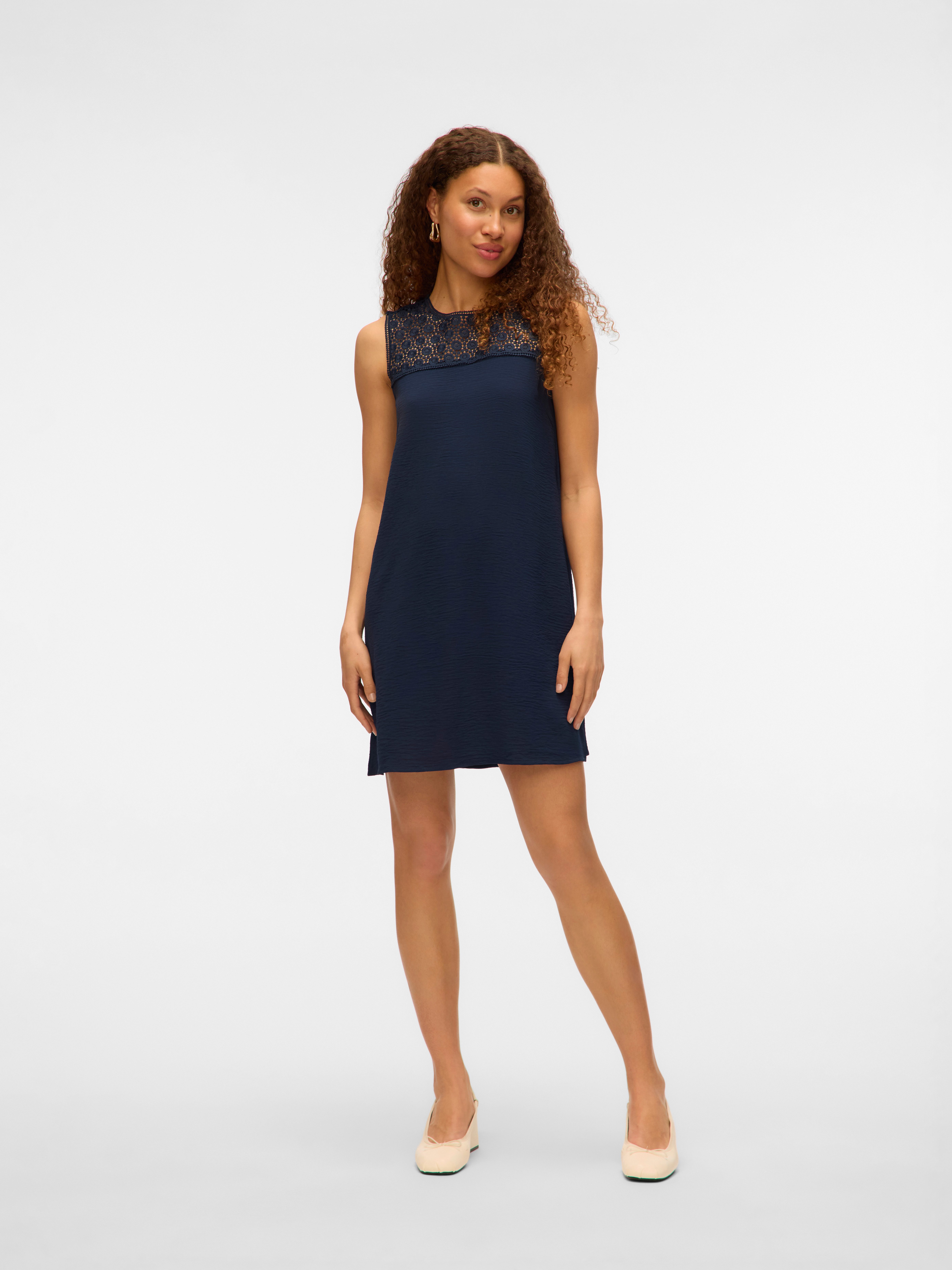 Vero Moda Mini-jurk VMALVA CROCHET SHORT DRESS WVN GA
