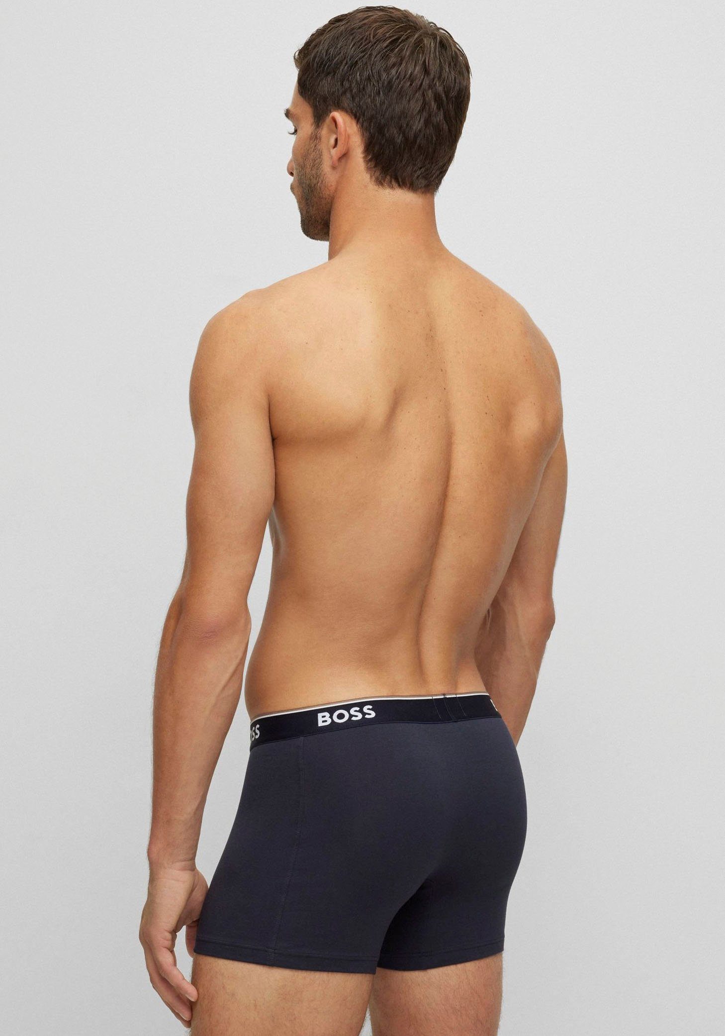 BOSS Lange boxershort BRIEF 3 PACK met in kleur bijpassende weefband (3 stuks)