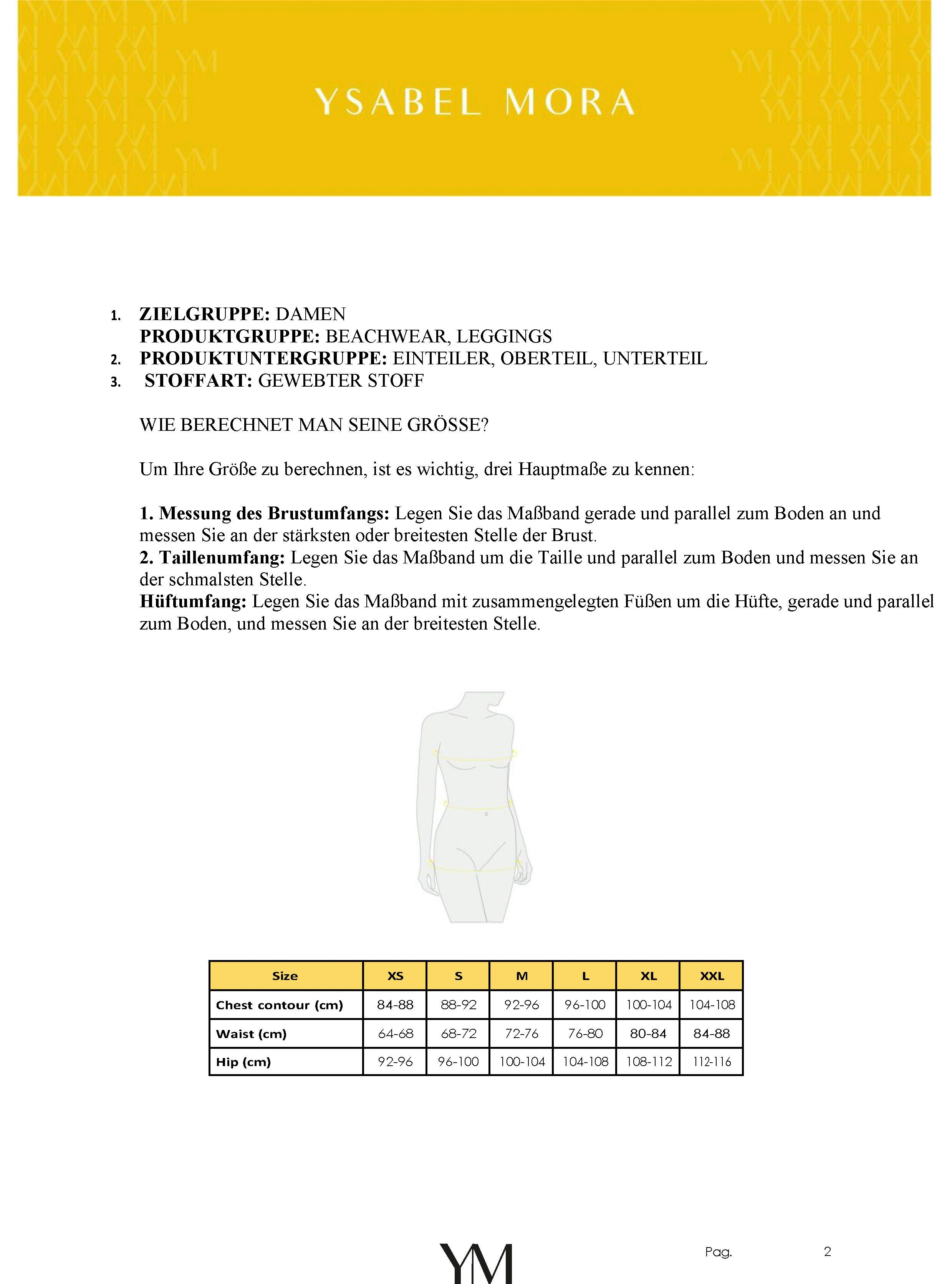 YSABEL MORA Legging BASIC COLLECTION strak gesneden met push-up effect