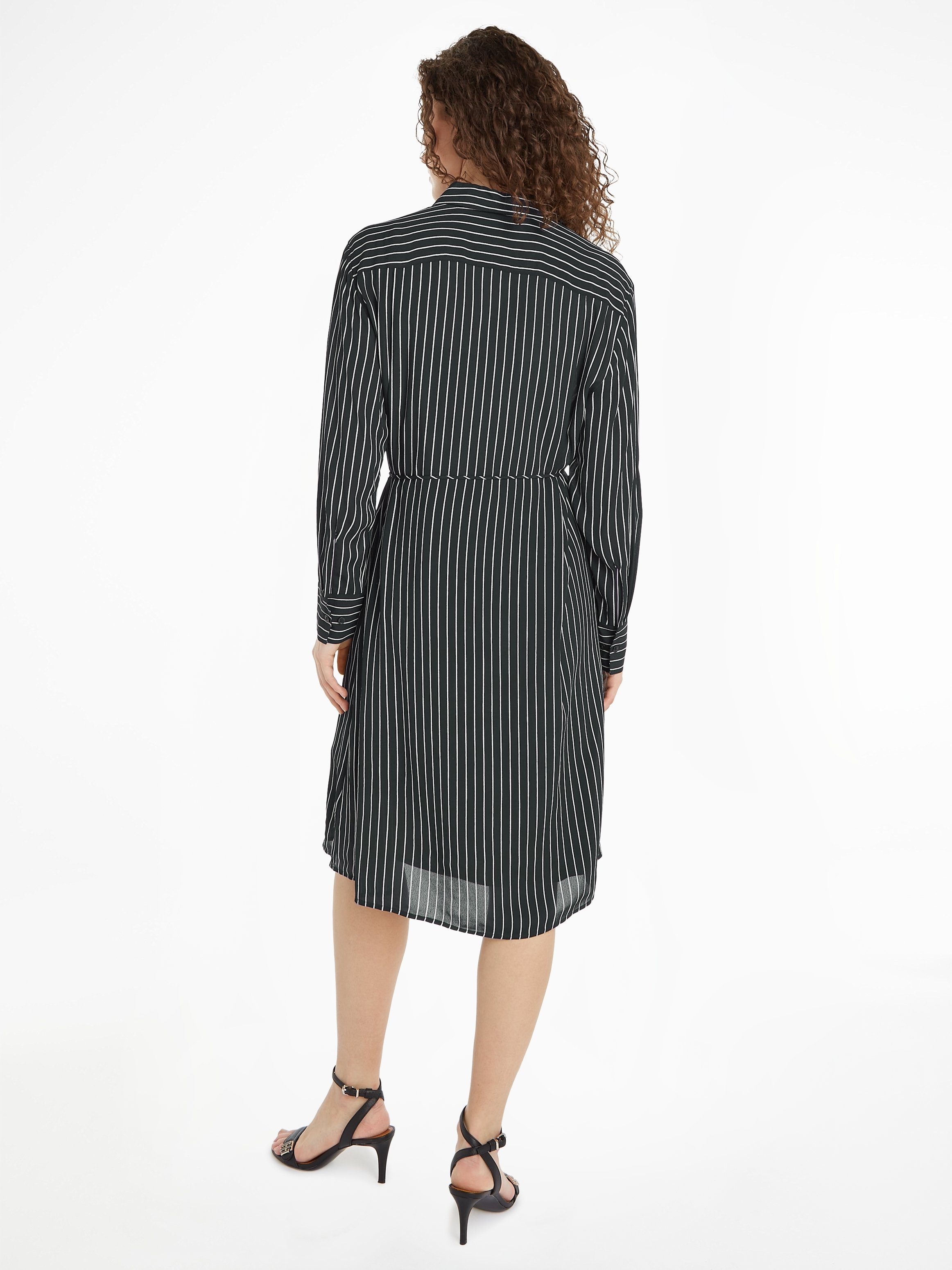 Tommy Hilfiger Blousejurk FLUID VISCOSE CREPE KNEE DRESS