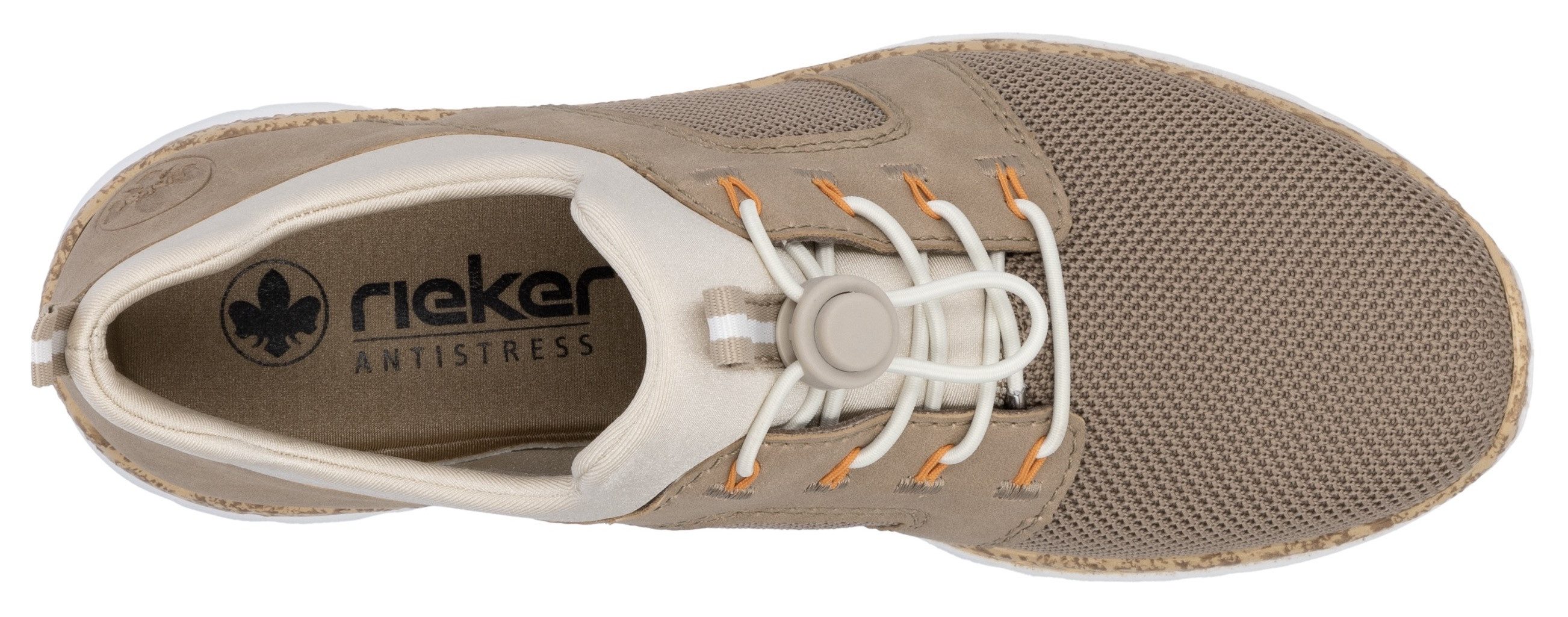 Rieker Slip-on sneakers , instapschoen, lage schoen, slipper, vrijetijdsschoen met elastische instap