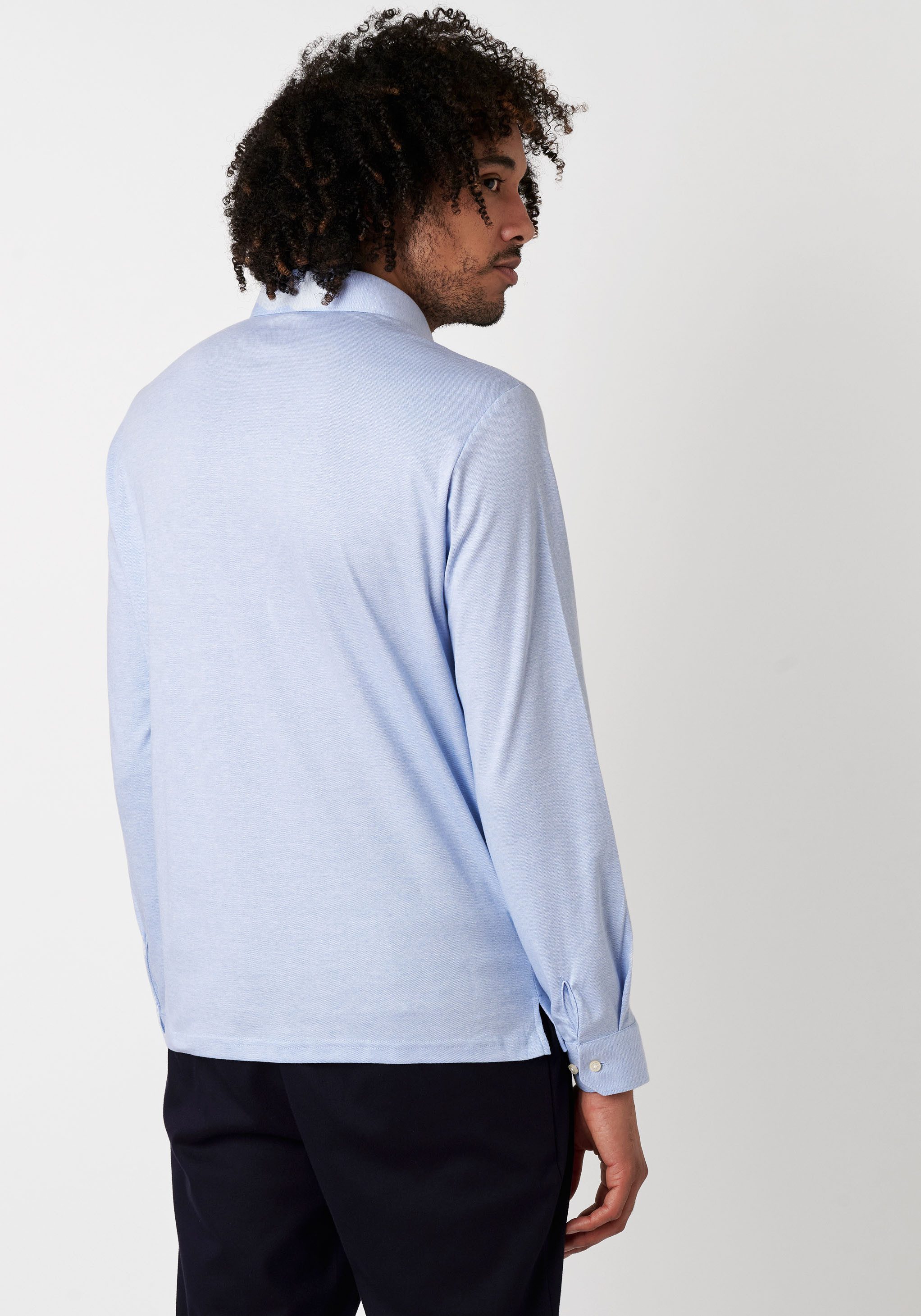 Desoto Poloshirt met lange mouwen Essentieel Polo Kent 1/1