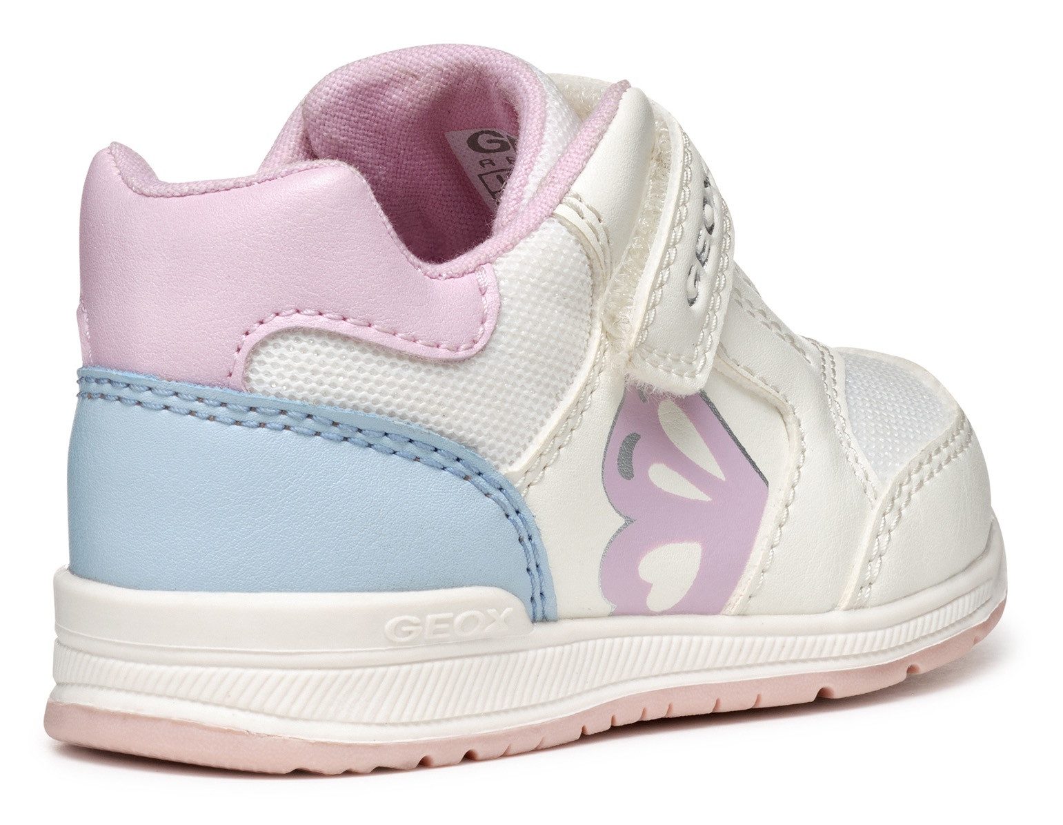 Geox Babyschoentjes B RISHON GIRL , klittenbandschoen, meisjes schoen met fijne glitters en vlinder motief