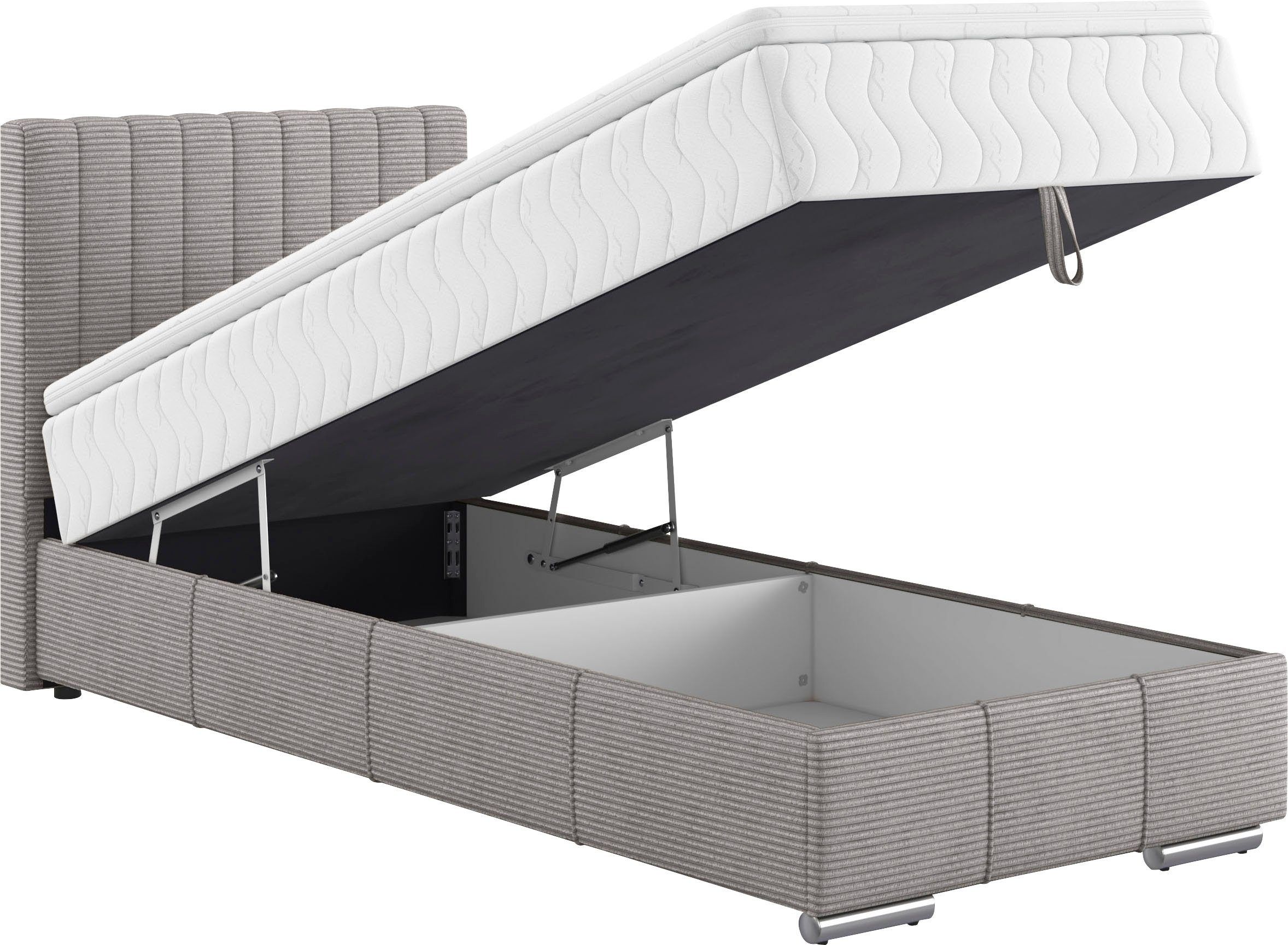 INOSIGN Boxspring Thor met bedbodem, incl. matras, topverkoper Topmatras en sierkussen, in verschillende hardheden beschikbaar