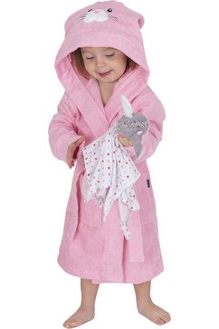 wewo fashion kinderbadjas 8024 voor meisjes  jongens, met schattige capuchon (1 stuk) roze