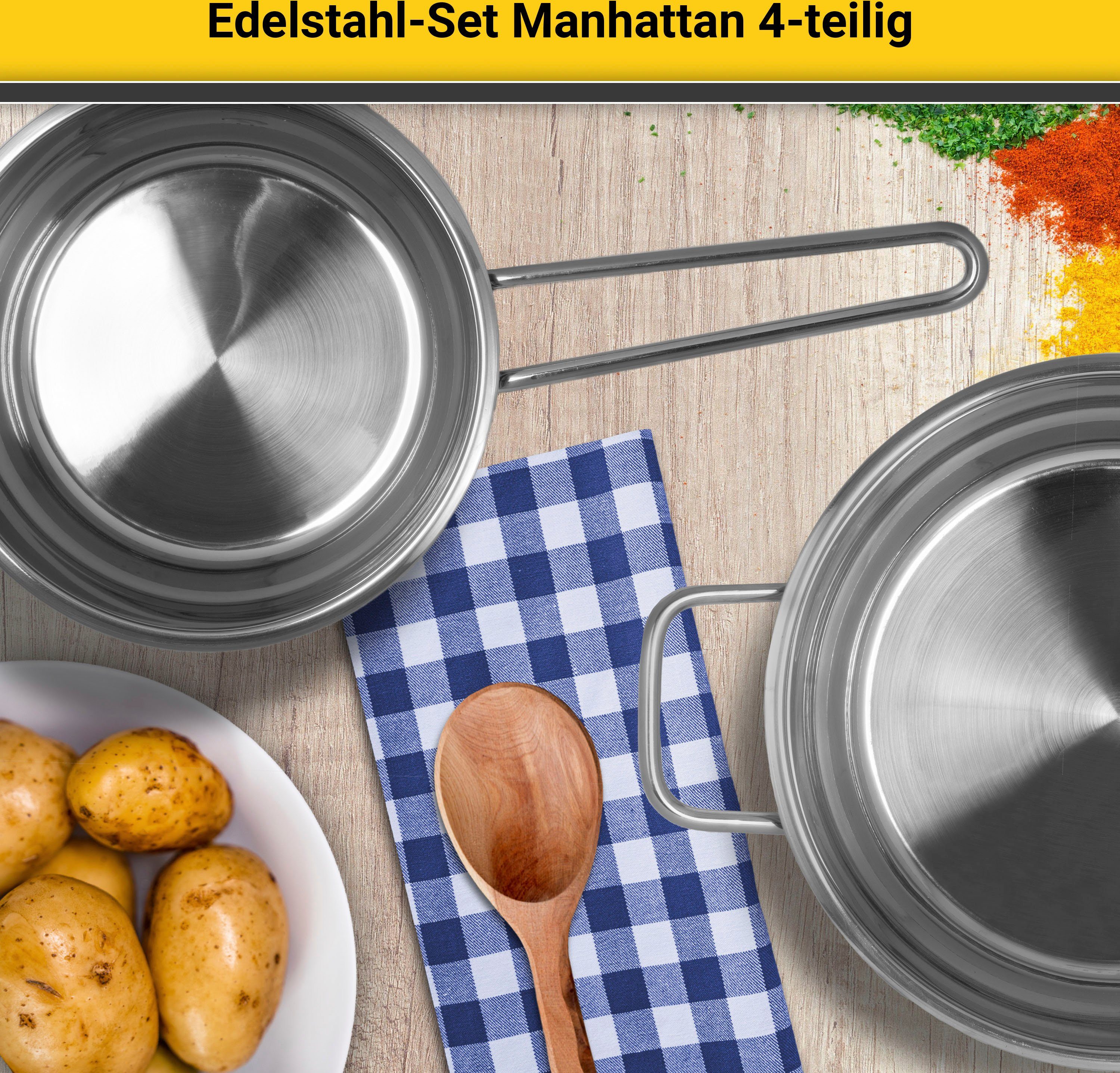 Krüger Pannenset Manhattan voor inductiekookvelden geschikt (set)