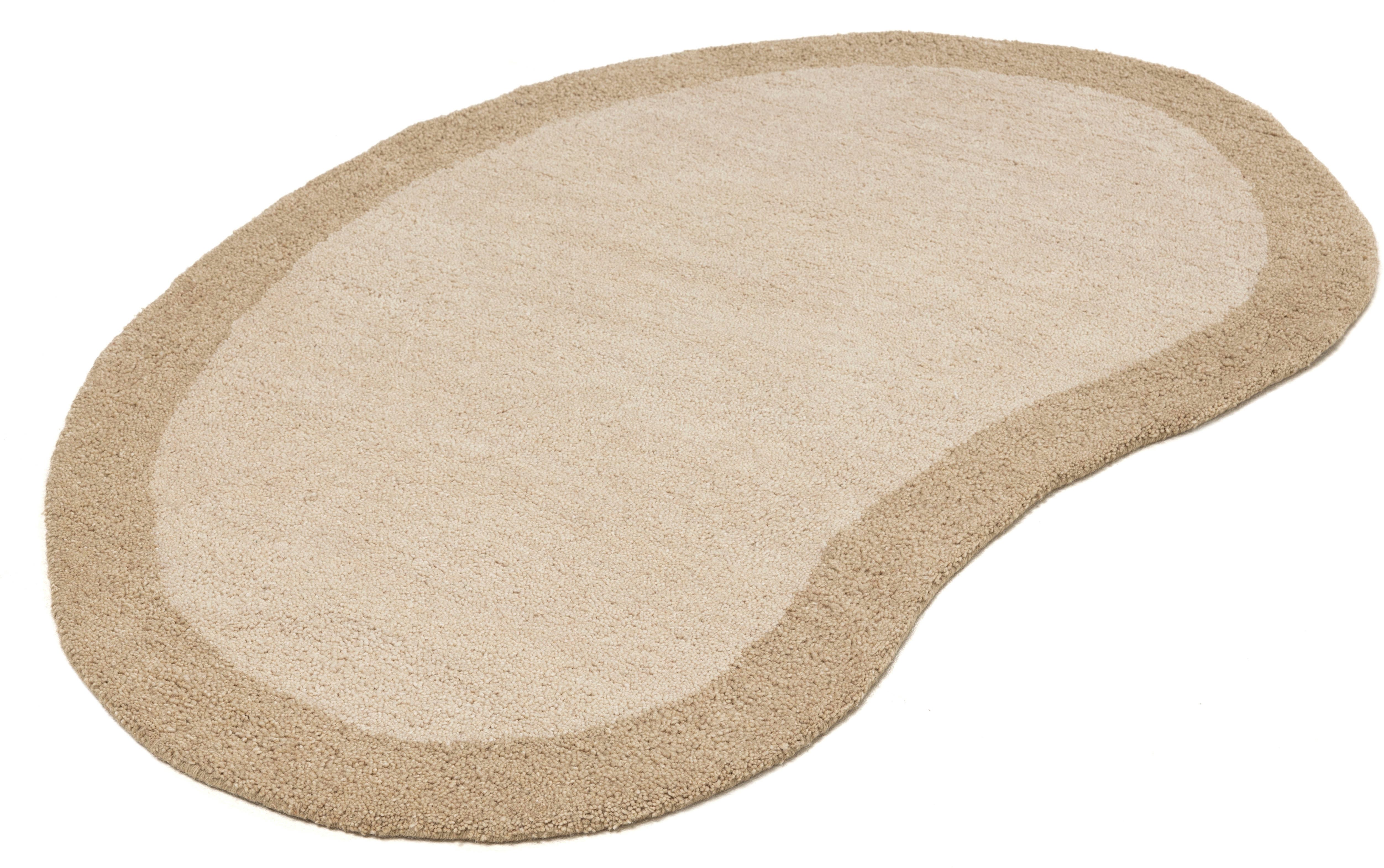 THEKO Wollen kleed Gabbeh super, Handgeweven vloerkleed, randdessin, zuivere wol, met de hand geweven