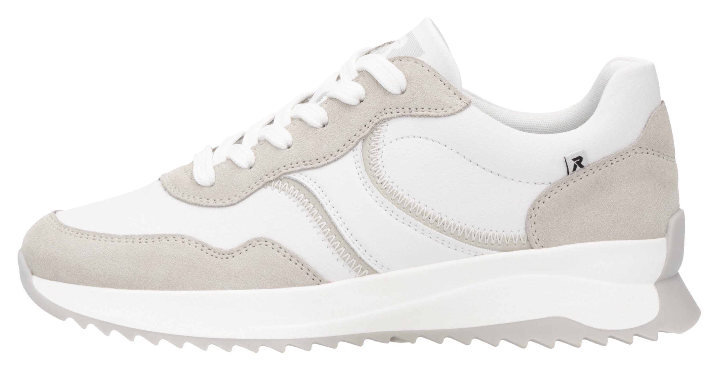 RIEKER Sport Sneakers met sleehak , veterschoen, lage schoen, vrijetijdsschoen met contrastdetails