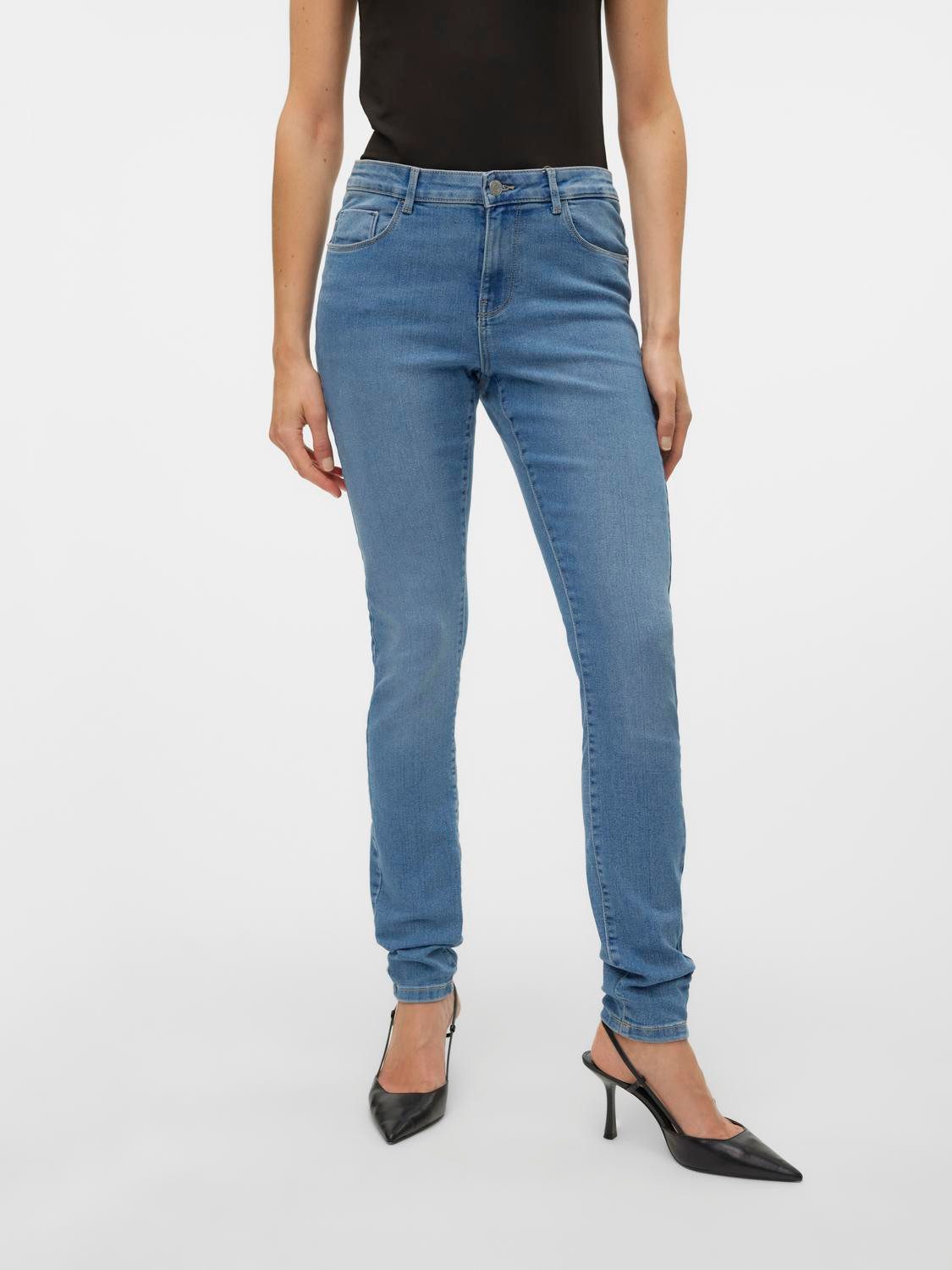 Vero Moda Skinny fit jeans VMELLY MR SKINNY JEANS BLUE NOOS