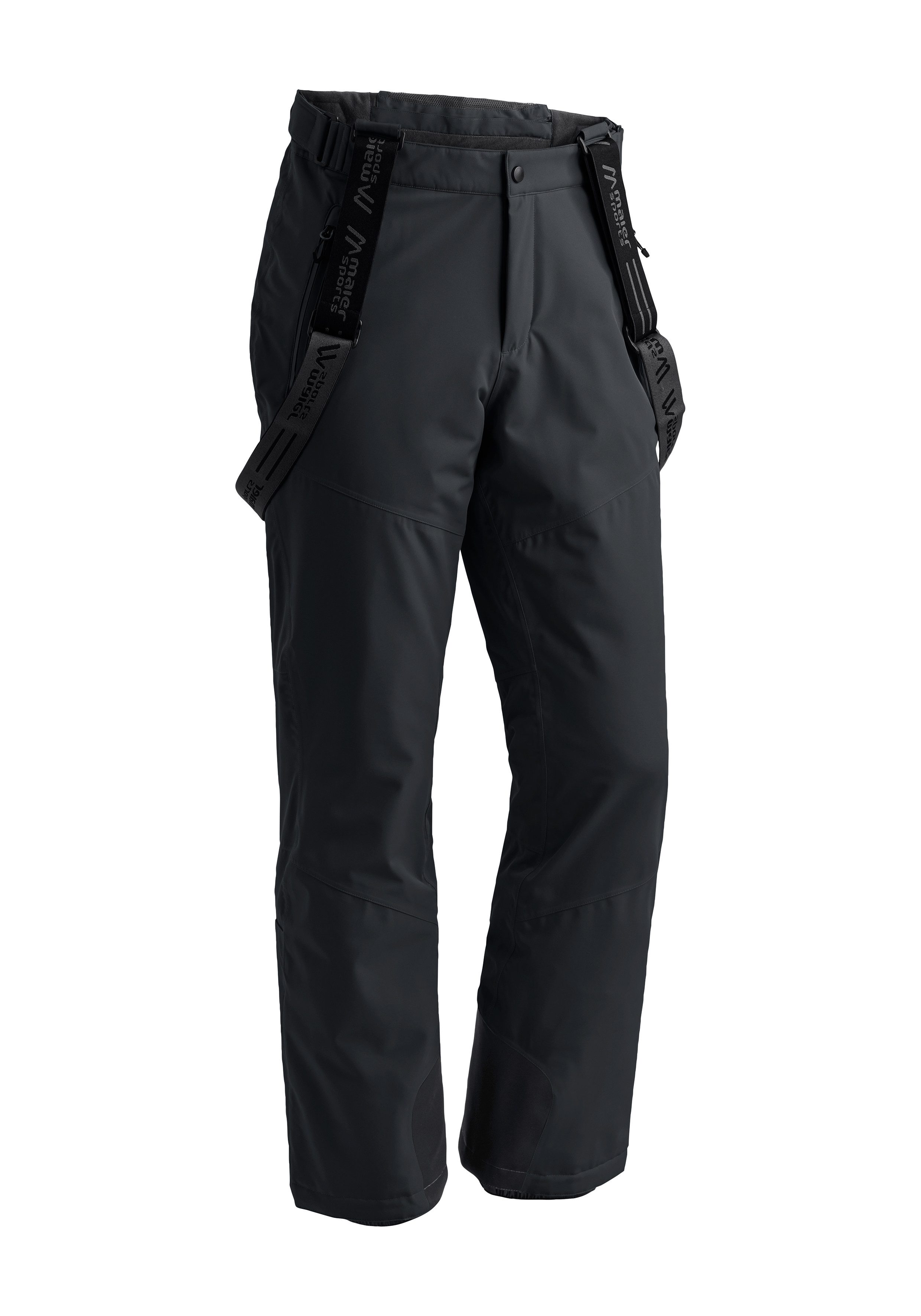 Maier Sports Skibroek Anton 2.1 Heren sneeuwbroek met bretels, wind/waterdicht, regular fit heren broeken maat 106 zwart
