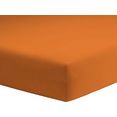 schlafgut hoeslaken mako-jersey gemakkelijk in onderhoud en absorberend (1 stuk) oranje