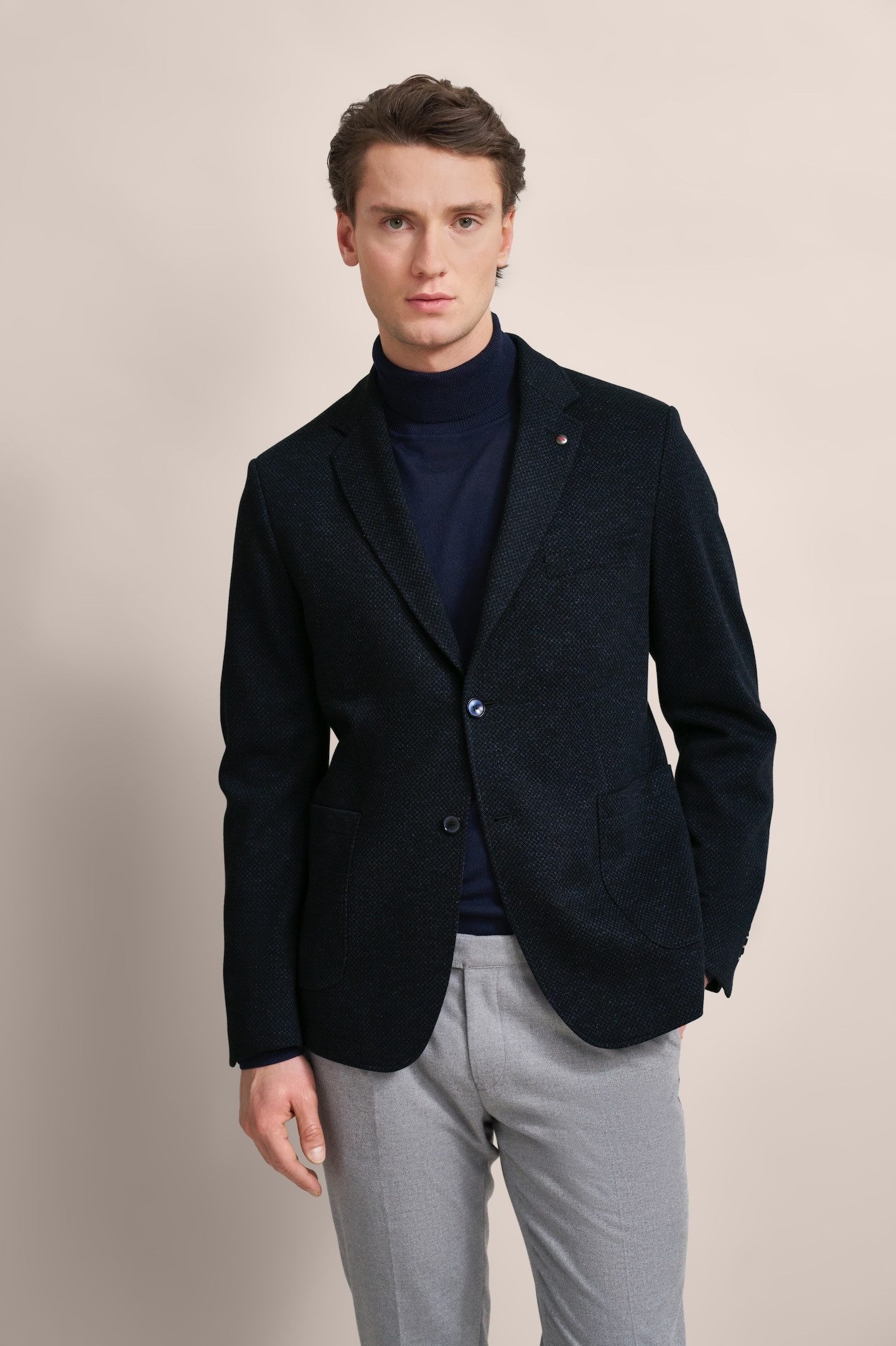 Bugatti Colbert met opgestikte zakken heren colberts & blazers maat 48 blauw