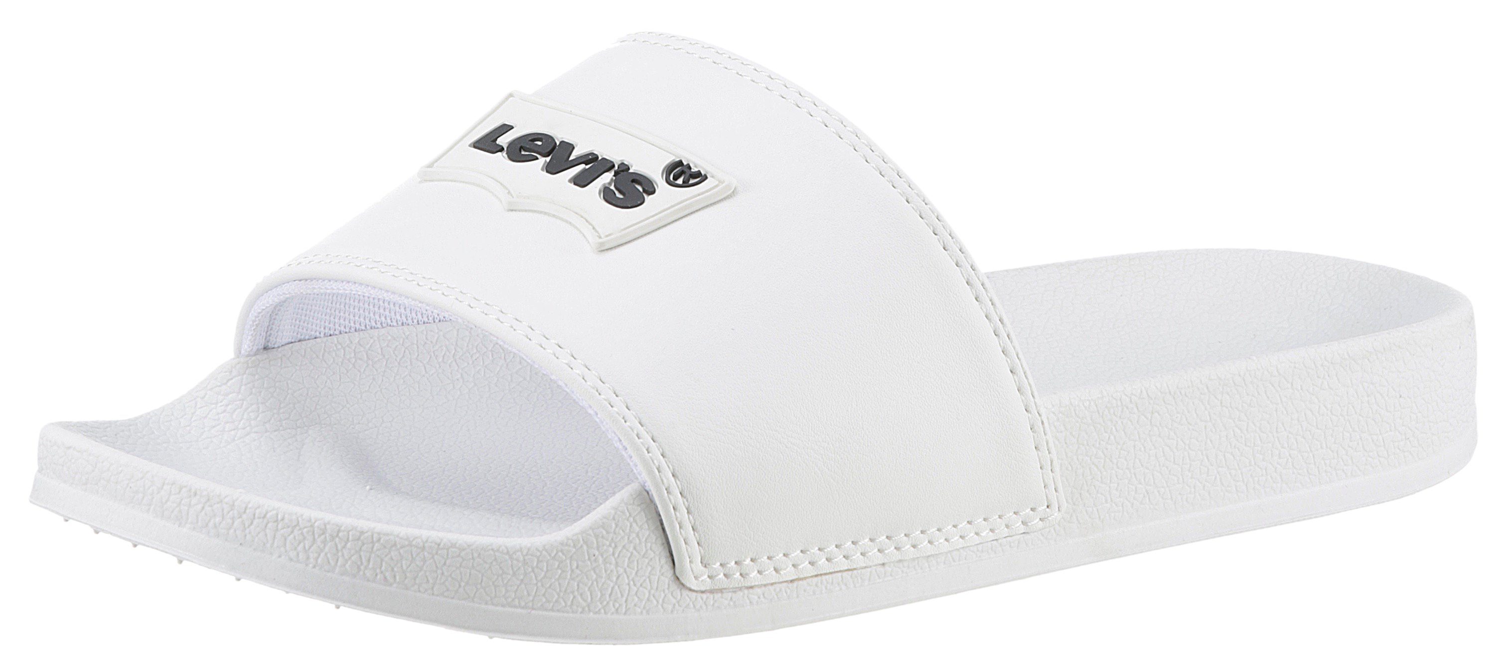 Levi's® Slippers JUNE BATWING PATCH S plateau, zomerschoen, slippers met contrast-logo-opdruk