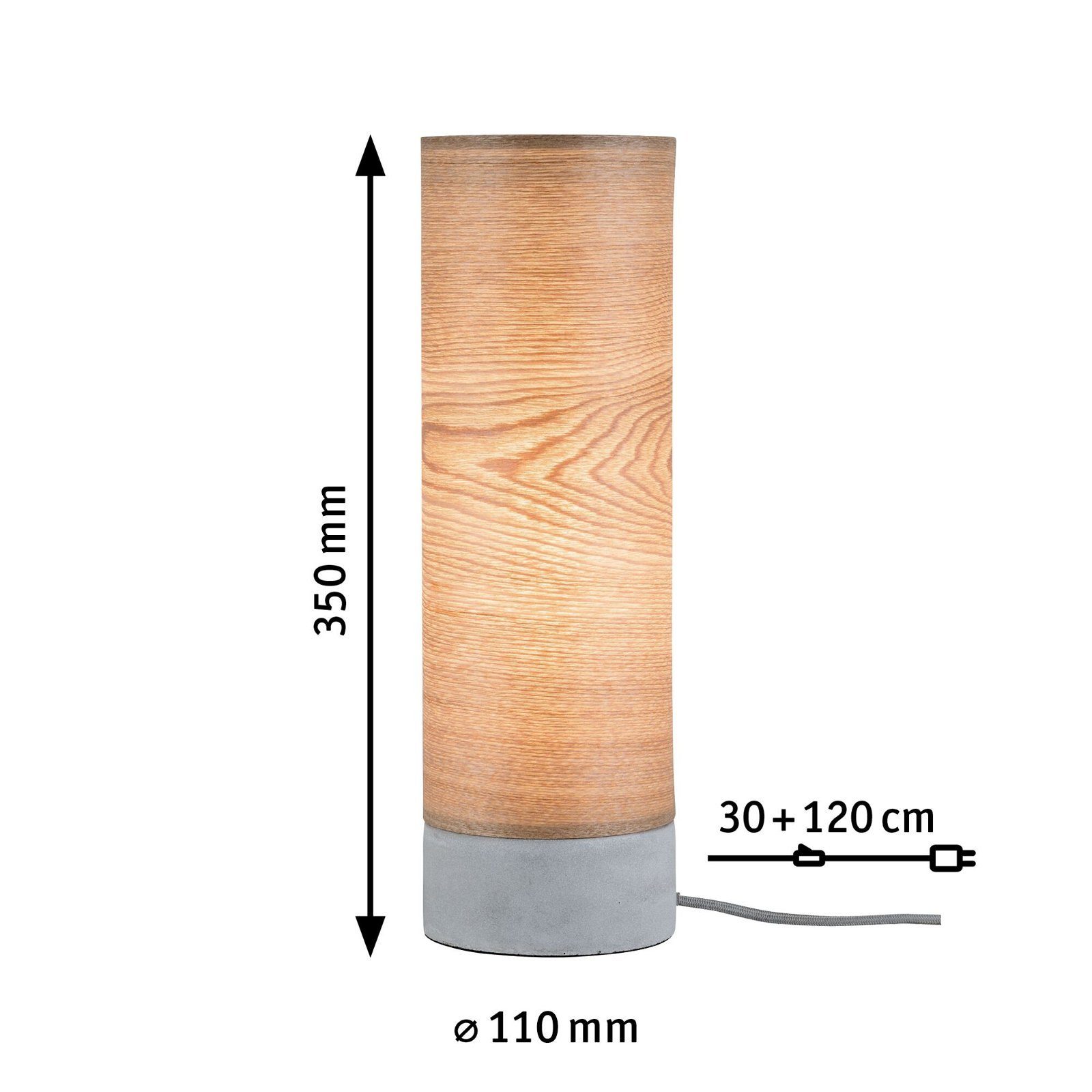 Paulmann Tafellamp Neordic Skadi max.1x20W E14 Grijs 230V Hout/Beton (1 stuk)