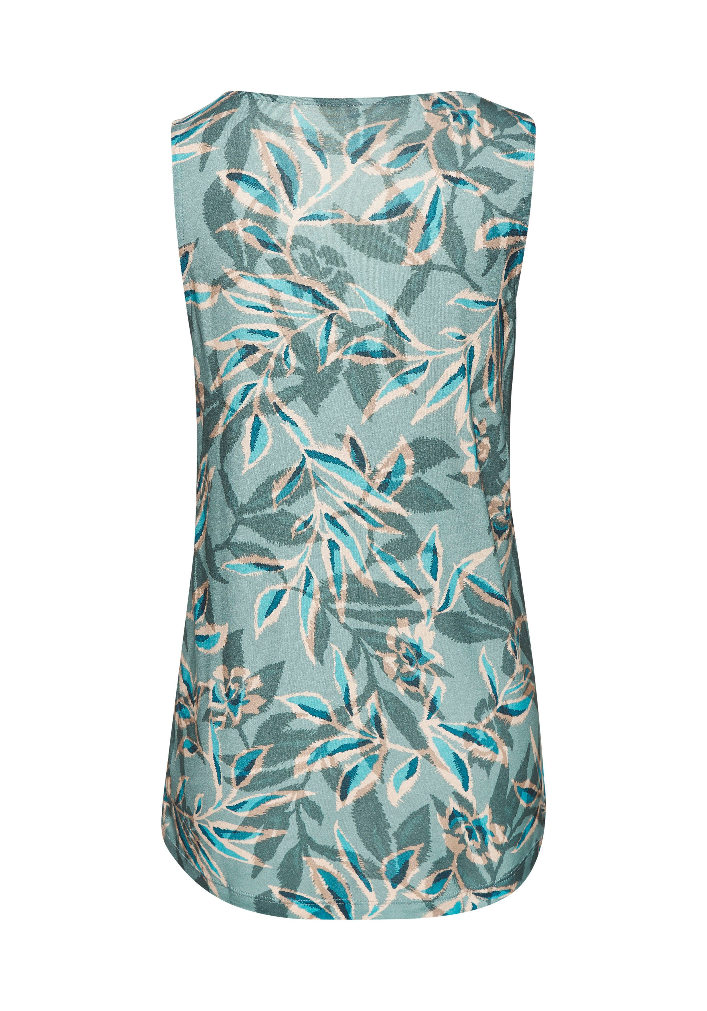 Vivance Tanktop met all-over print, zomers jerseytop met v-hals