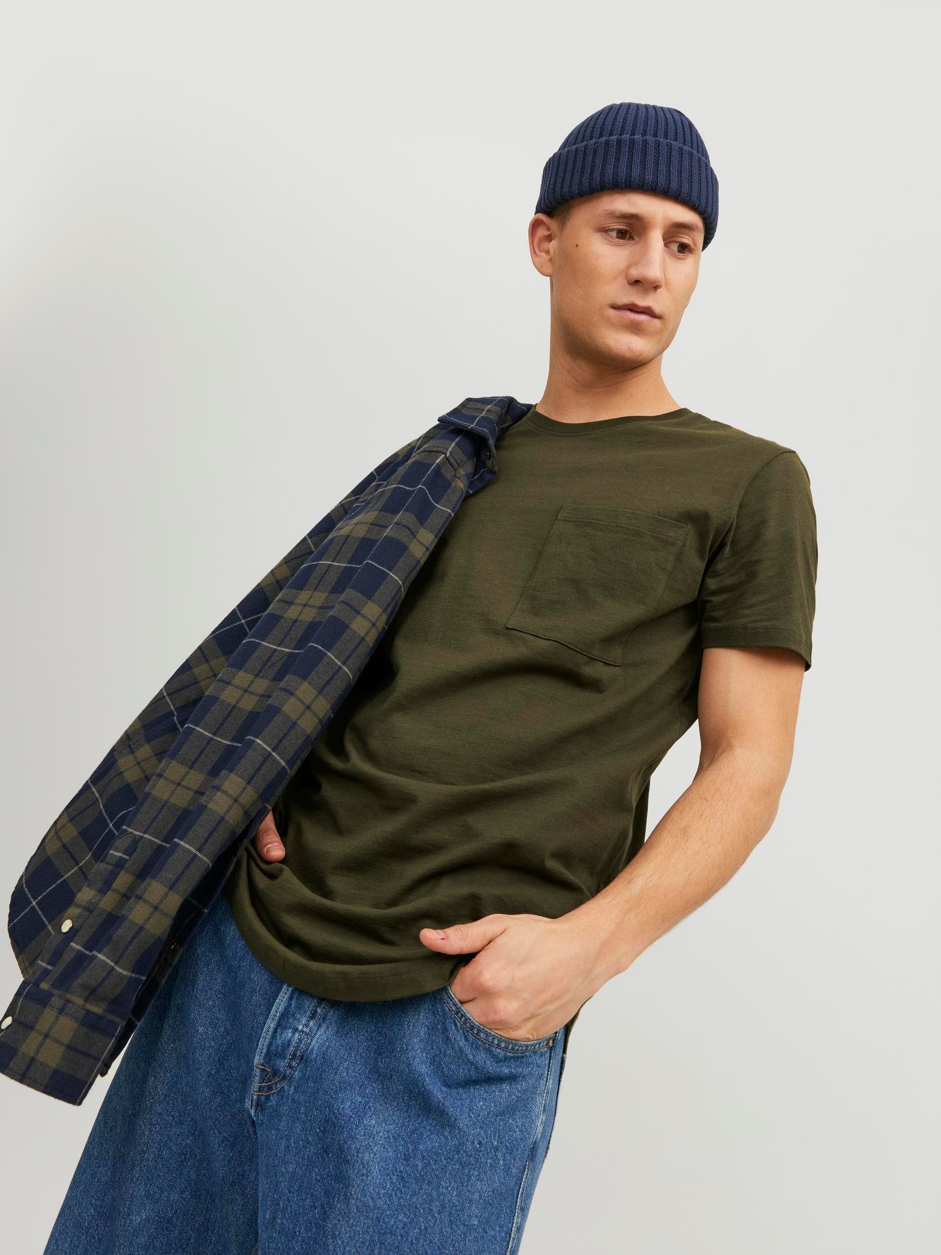 Jack & Jones Shirt met ronde hals JJENOA POCKET TEE SS