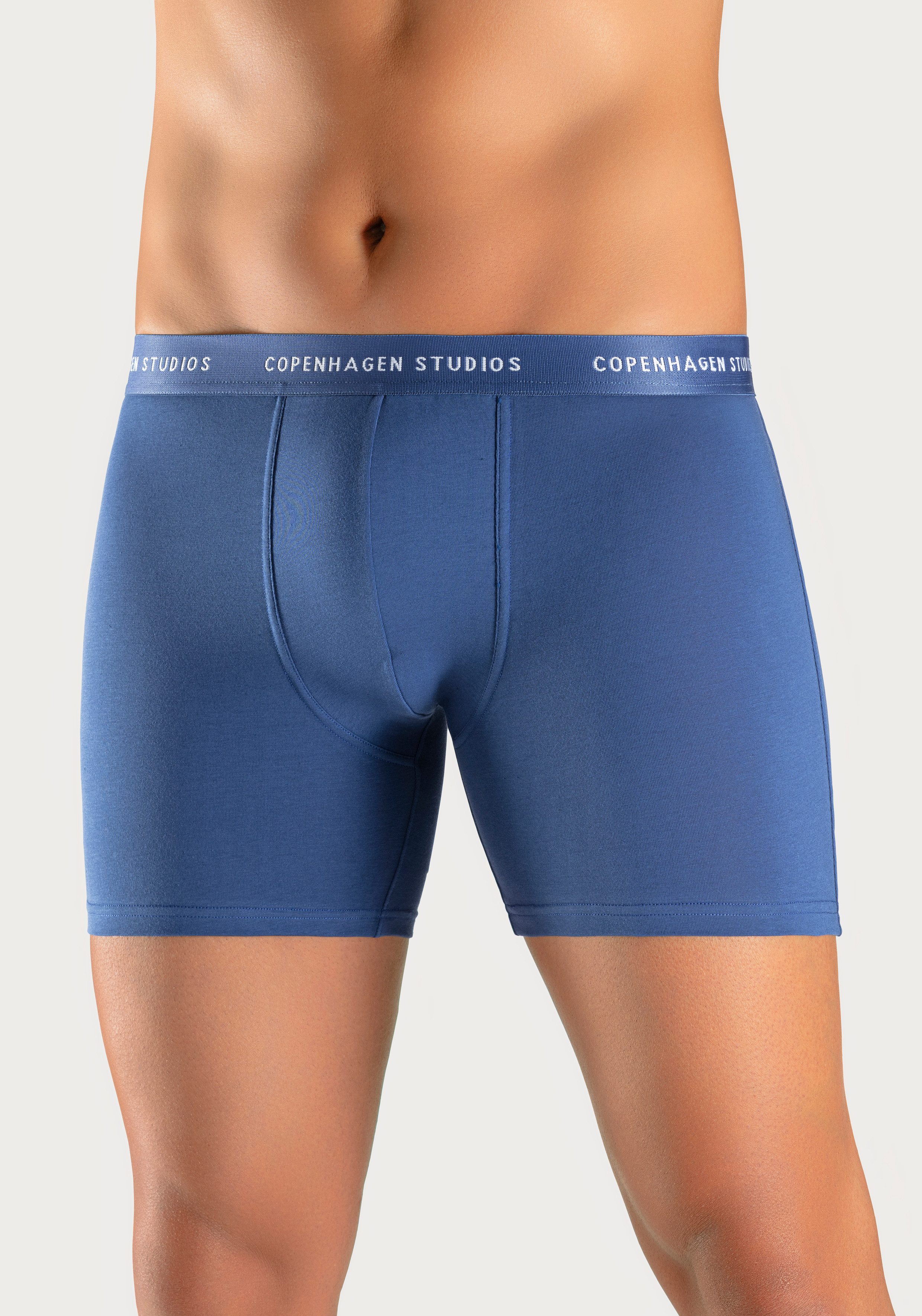Copenhagen Studios Lange boxershort Boxershorts voor heren met langere pijpen en logo-tailleband (3 stuks)