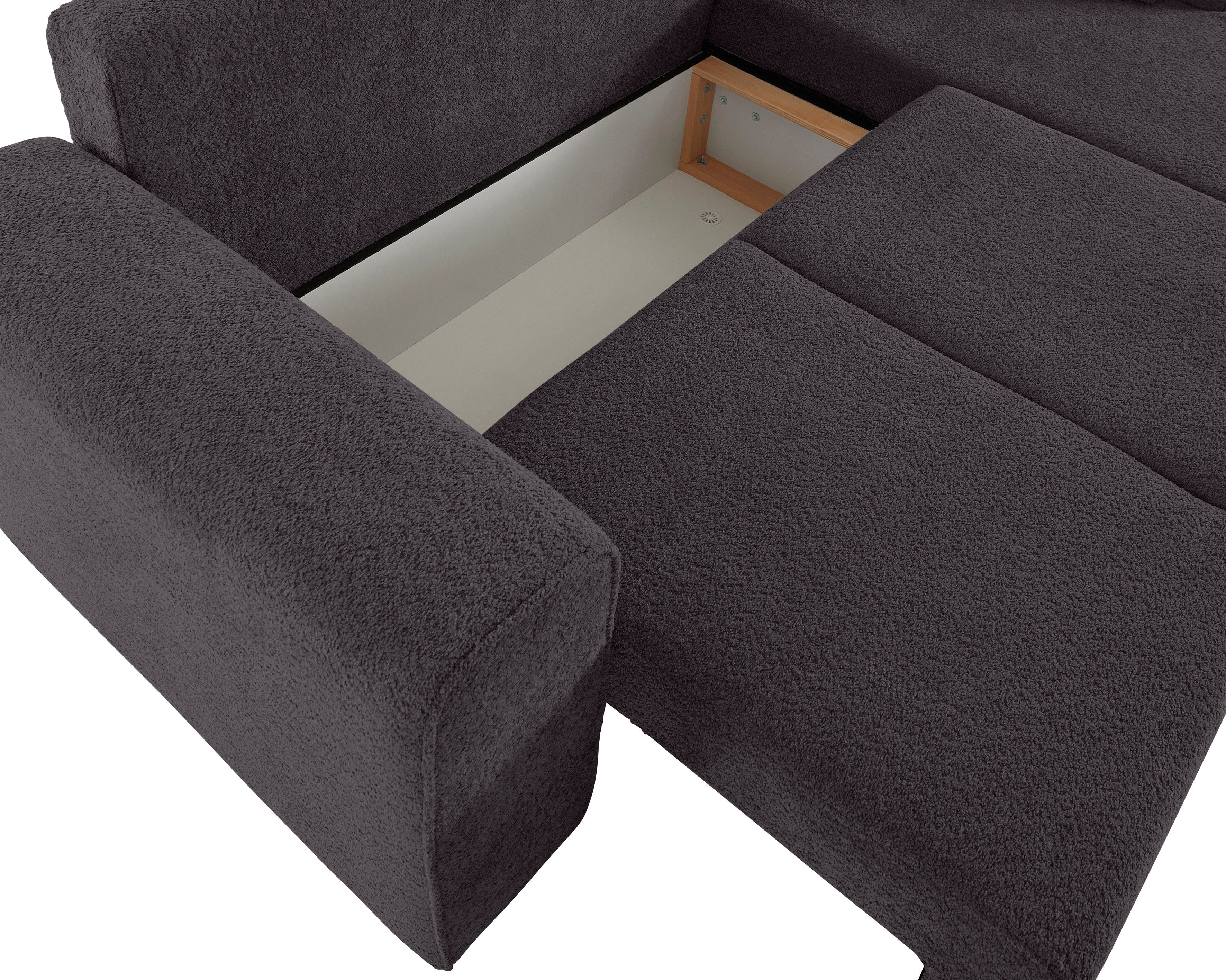 Guido Maria Kretschmer Home&Living Hoekbank Györ L-vorm, optioneel met bedfunctie en bedlade inclusief 2 sierkussens