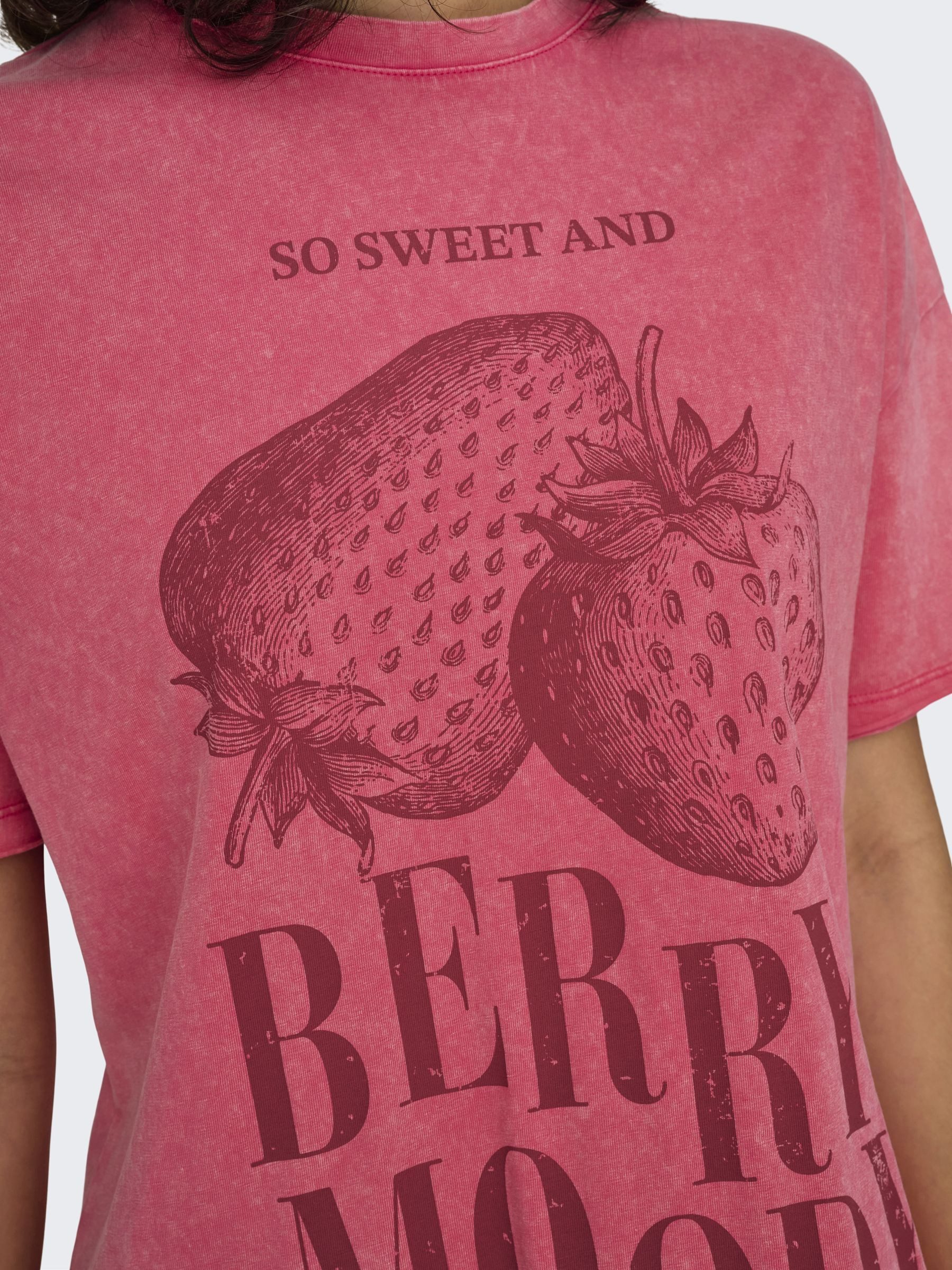 Only Shirt met korte mouwen ONLKINNA S/S FRUIT TOP BOX JRS