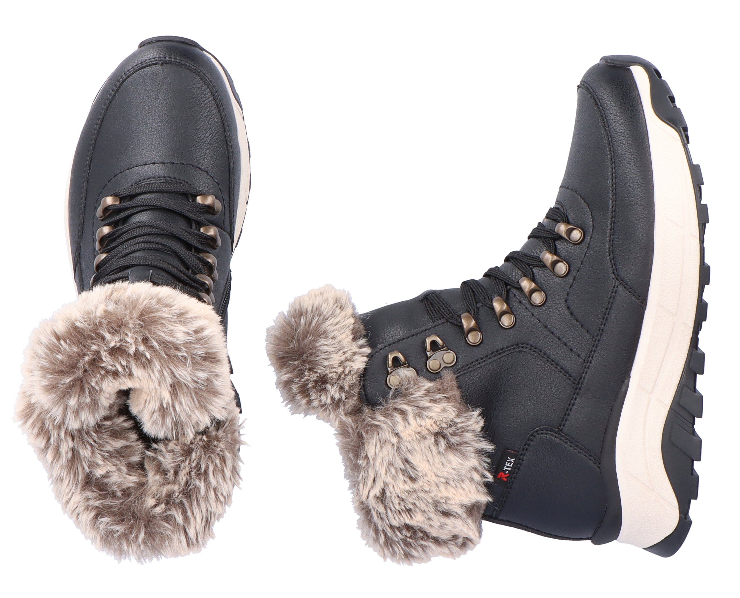 RIEKER Sport Winterlaarzen Hightop sneakers, veterschoenen, winterlaarzen met lamswolvoering