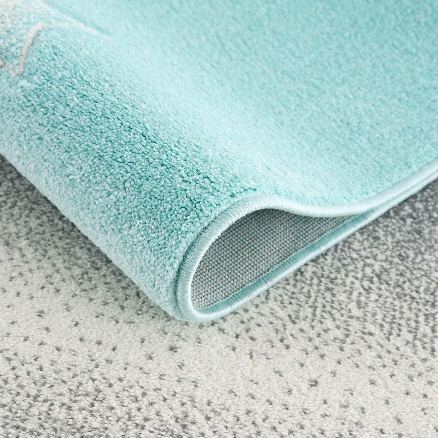 Carpet City Kindervloerkleed Bueno Kids 9378 Speelkleed, leeuw, boot, 3D-effect, zachte pool, gemakkelijk in onderhoud