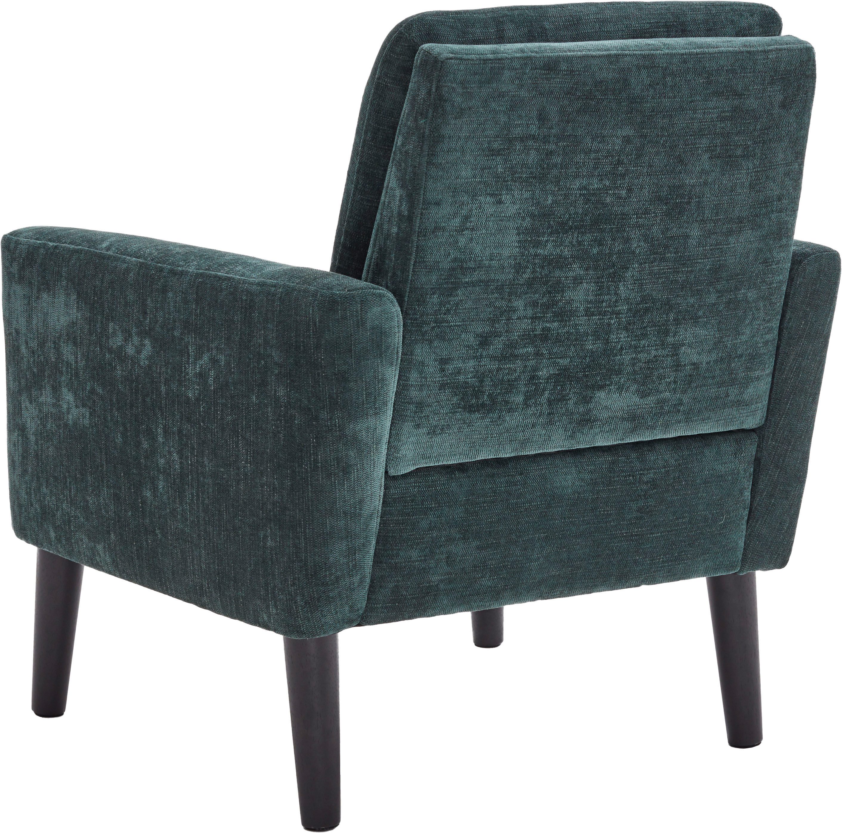 ATLANTIC home collection Fauteuil Kimmy met chenillebekleding, vrij plaatsbaar, hoog zitcomfort