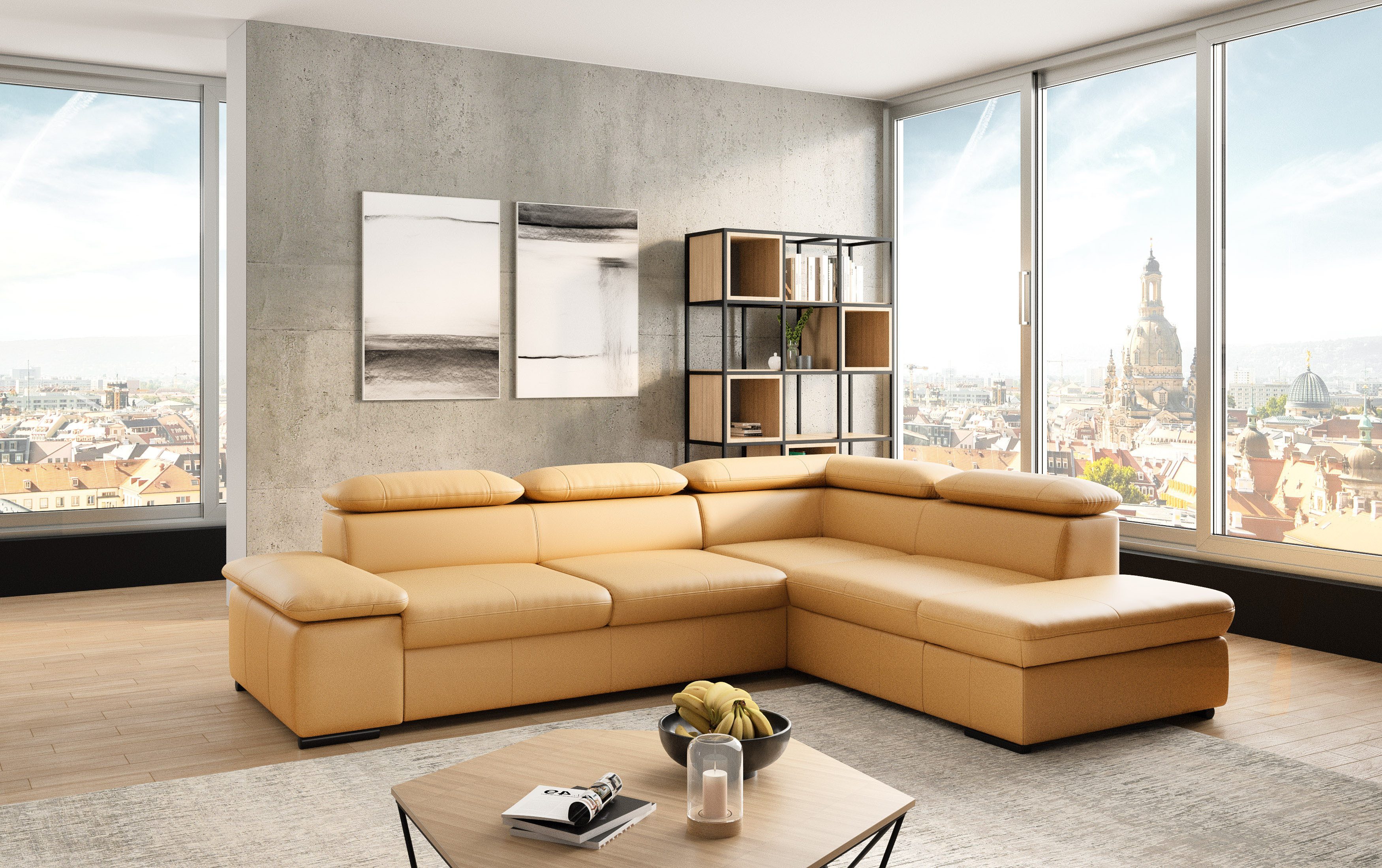 sit&more Hoekbank Alcudia L-vorm met armverstelling, optionele hoofdeindverstelling en bedfunctie