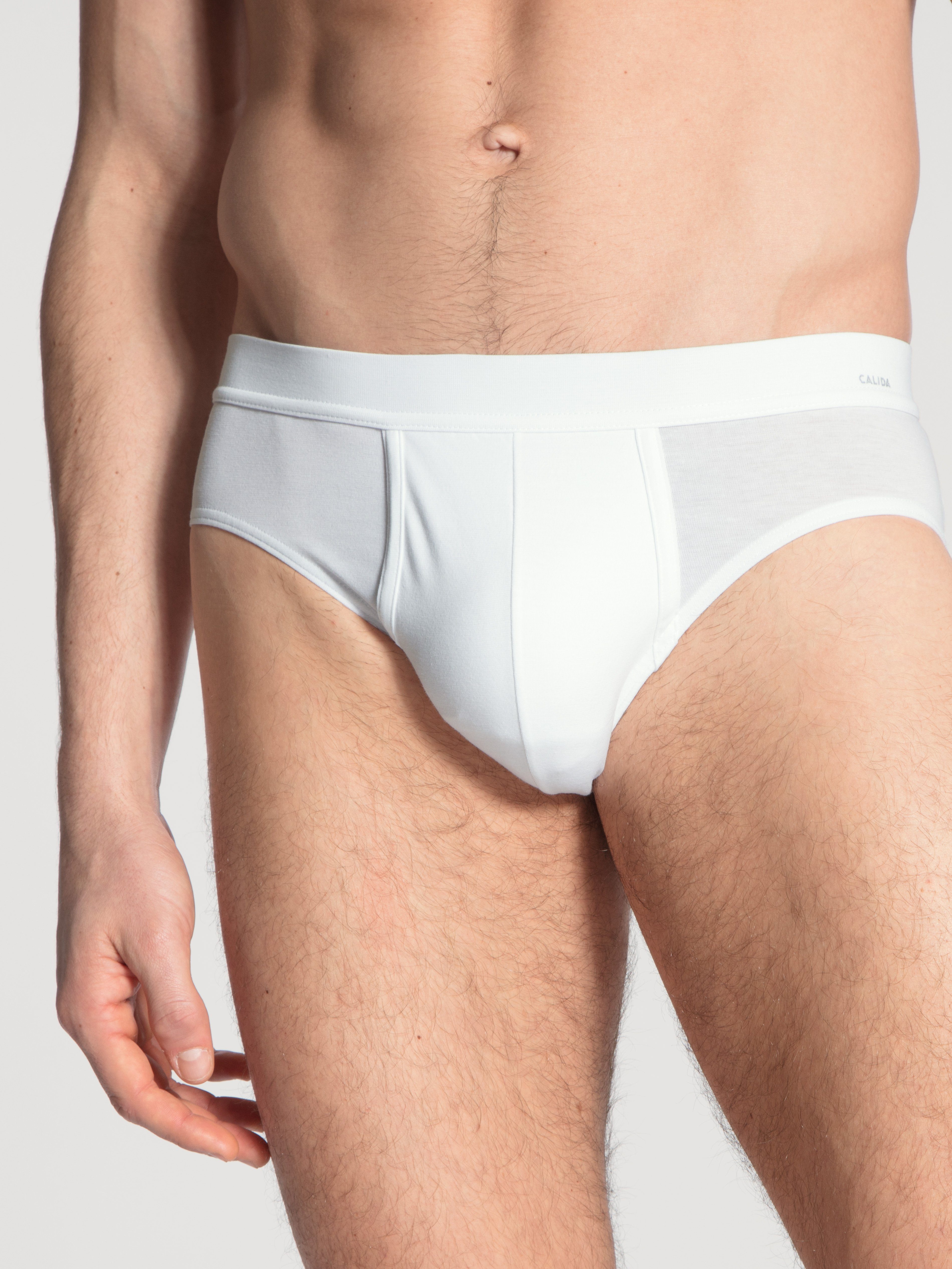 CALIDA Slip Cotton Code met elastaan heren slips maat S (46/48) wit
