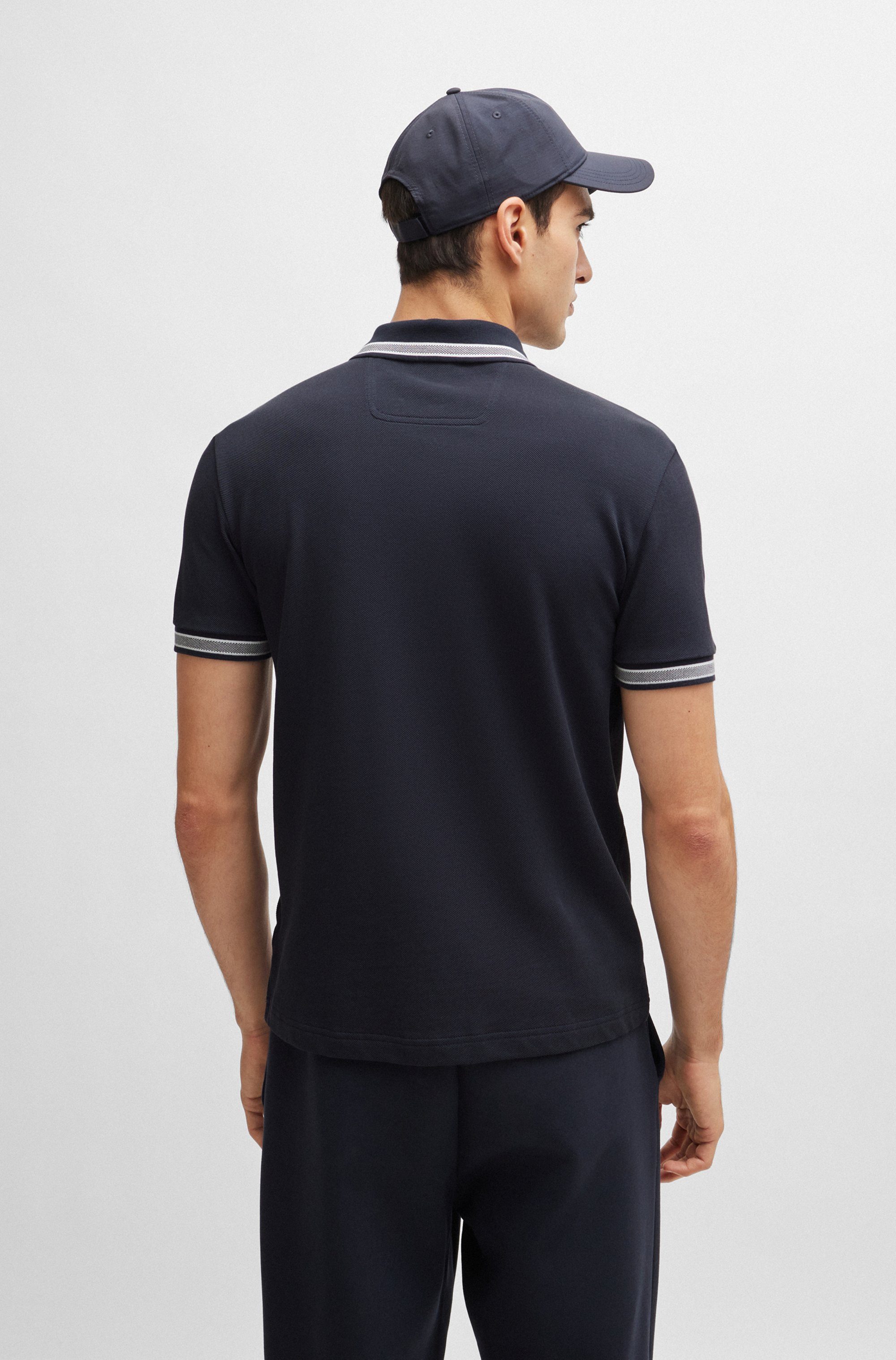 BOSS GREEN Poloshirt PADDY met contrasterende strepen aan de kraag