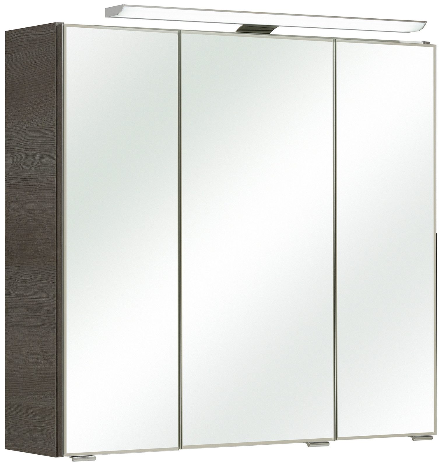 Saphir Badmeubelset Trentino 2-delig keramische wasbak, spiegelkast met LED-lamp Badkamermeubel-set 79cm breed, incl. deurdemper, 3 deuren, 2 lades (3 stuks)
