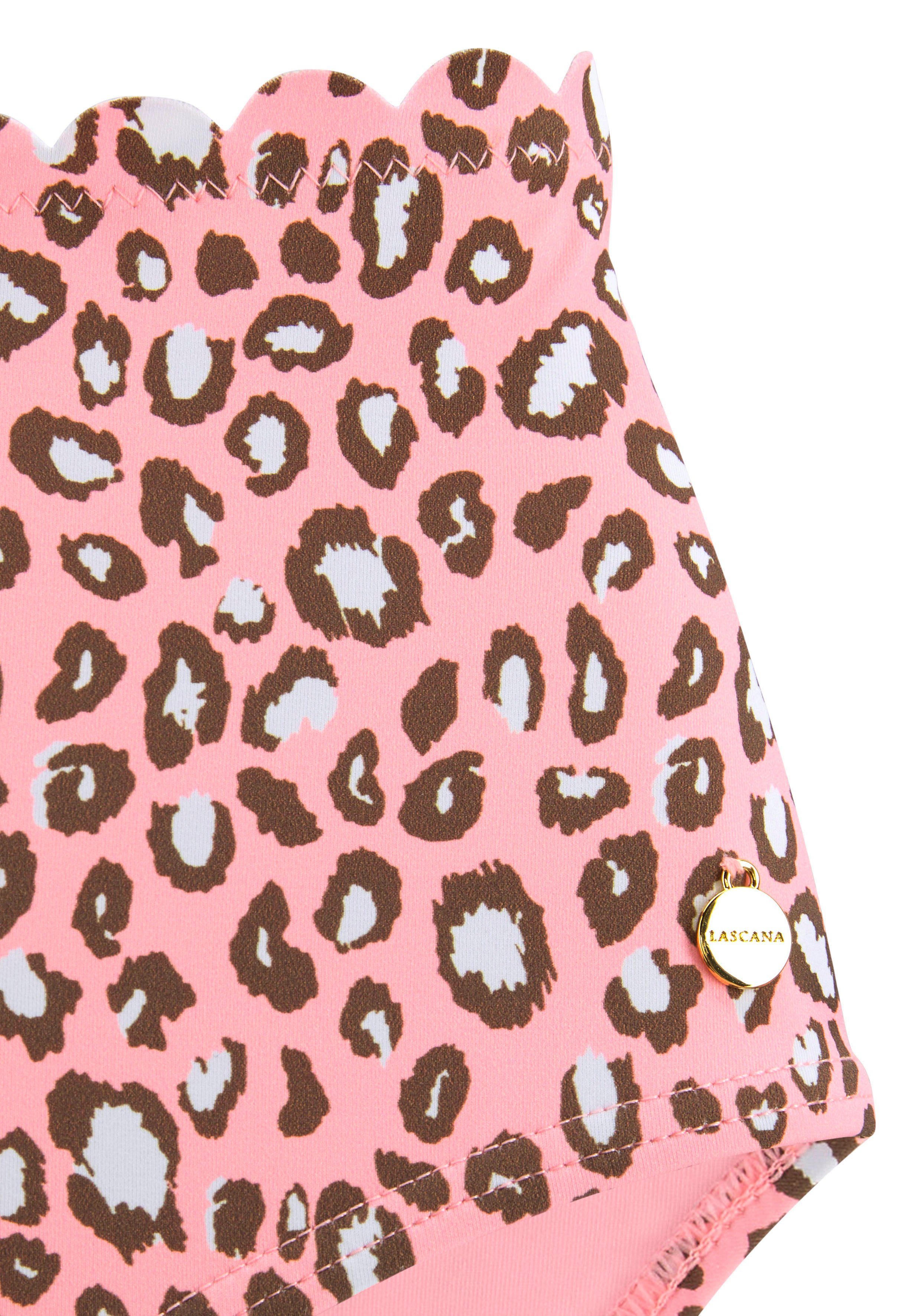 Lascana Highwaist-bikinibroekje Mae zachte microvezel, mix-kini