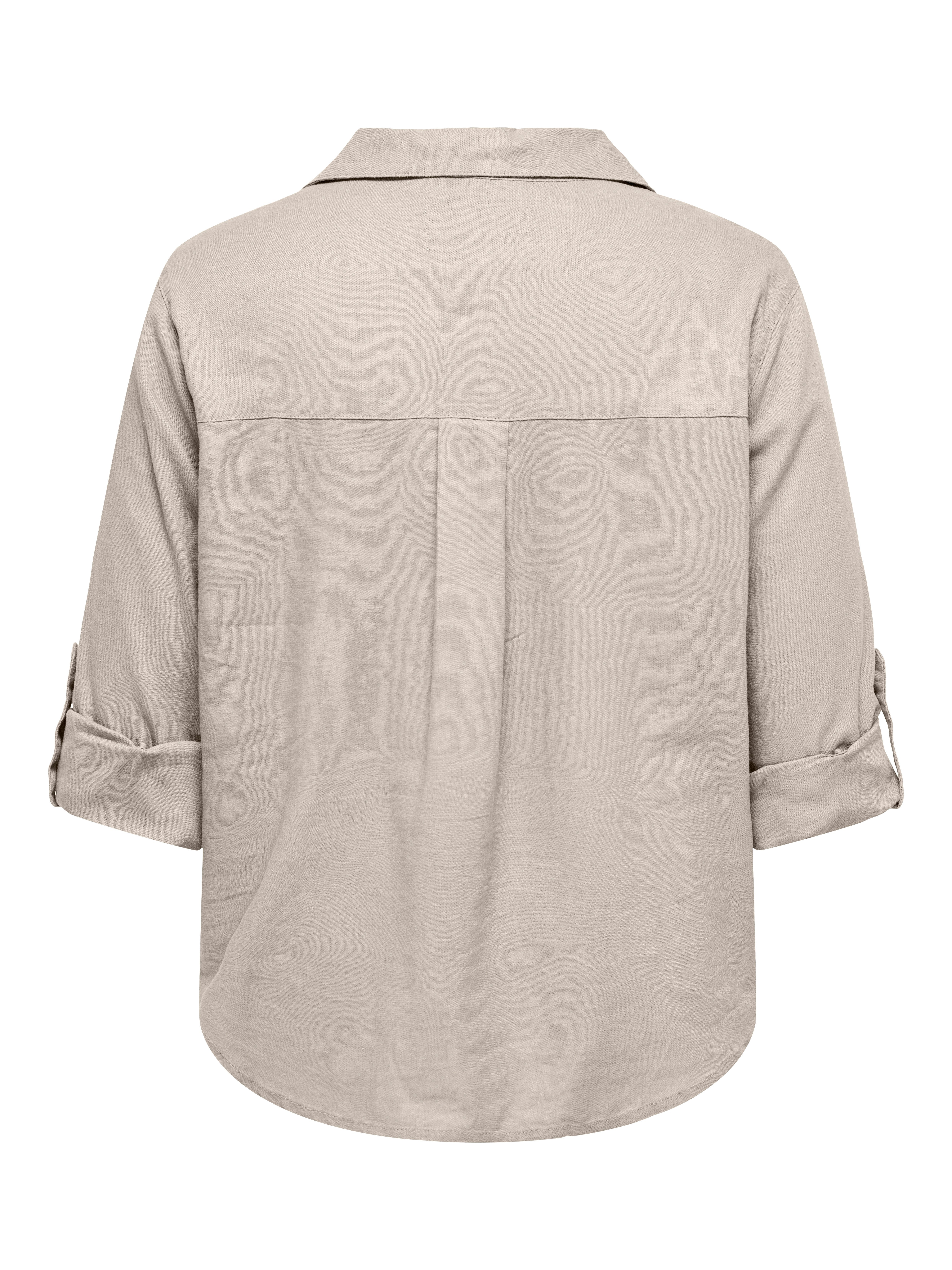 ONLY CARMAKOMA Blouse met lange mouwen CARYASMIN-CARO L/S LINEN SHIRT PNT