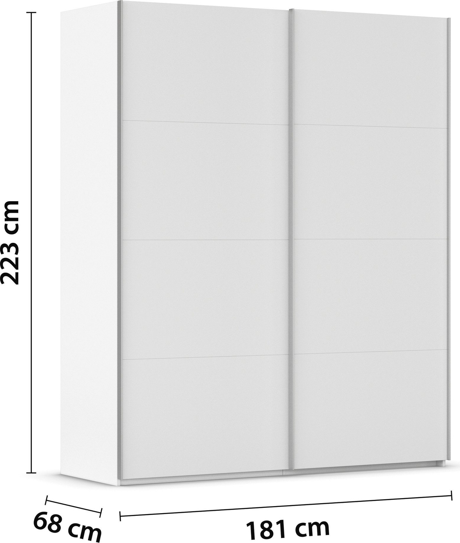 rauch Schuifdeurkast Kledingkast Kast Garderobe Slaapkamerkast SCALE-FYRA edel vierdelige deuren veel kleuren en handgreep-kleuren made in germany