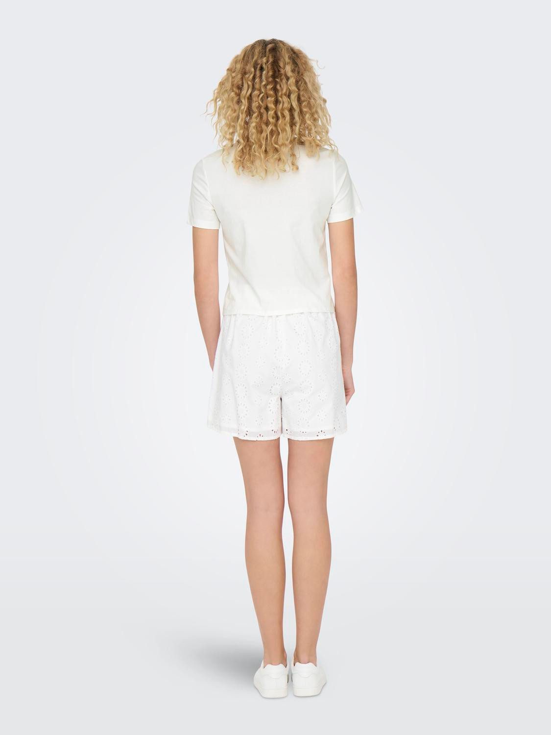 Only Shirt met korte mouwen ONLKITA LIFE S S FRUIT KNOT TOP BOX JRS