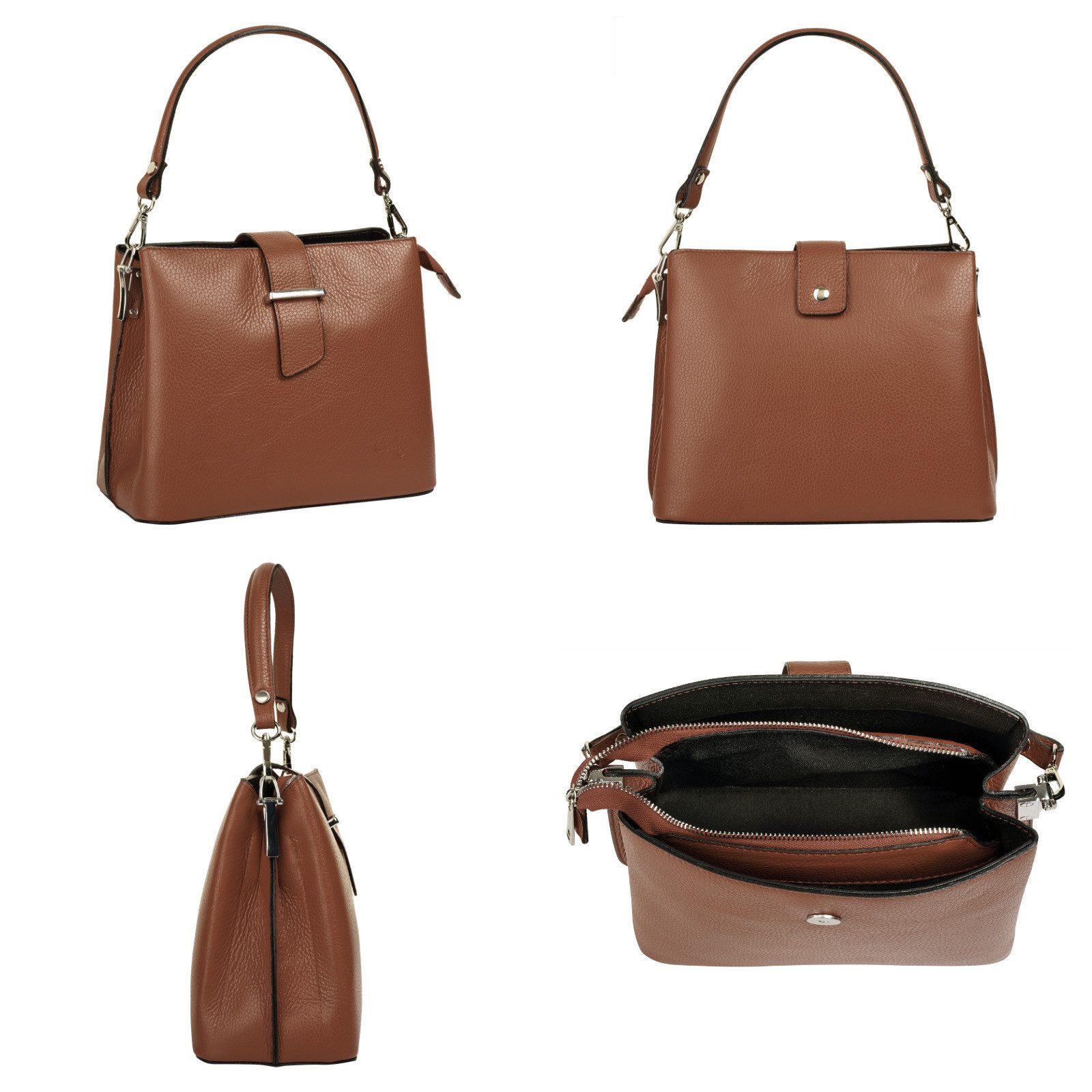 Cluty Tas echt leer, made in italy