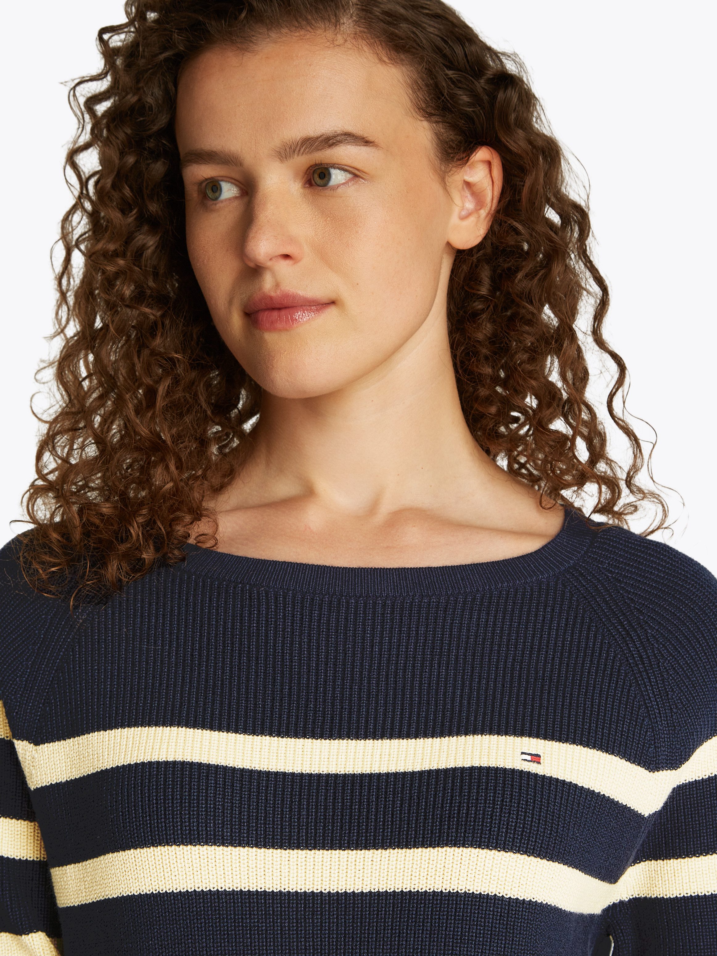 Tommy Hilfiger Gebreide trui CO CARDI FINE GG LS BOAT-NK SWT