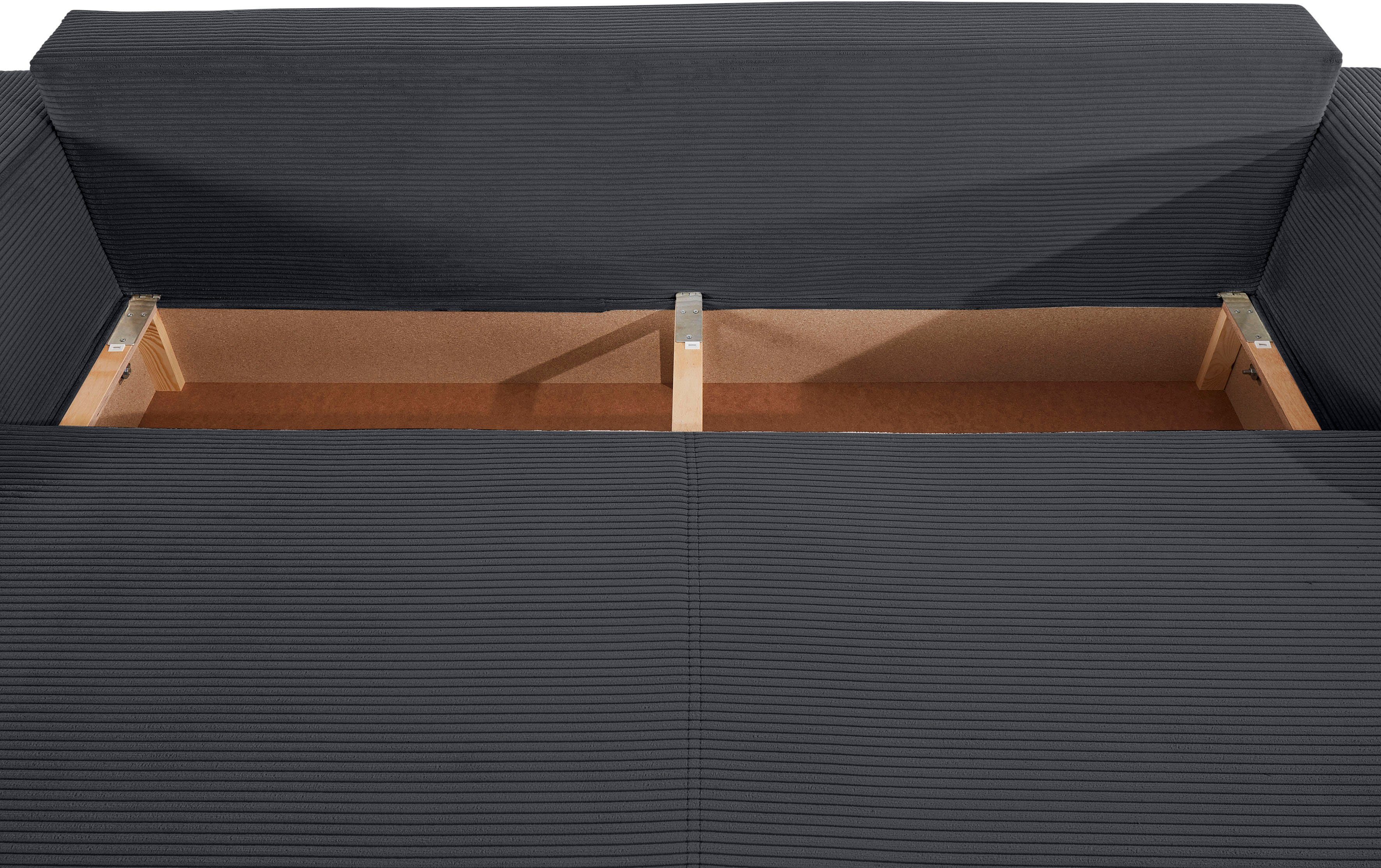 COLLECTION AB Slaapbank Yves Bedfunctie, bedlade, bonnellvering, rugkussen, sierkussen