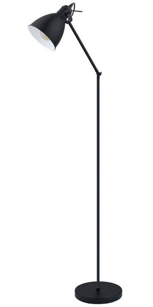 EGLO Staande lamp PRIDDY vloerlamp, staande lamp, staal, zwart, E27, industrieel
