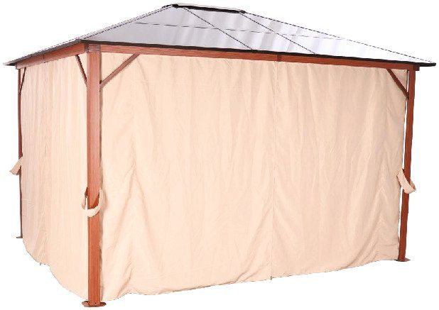 KONIFERA Zij-element partytent voor hout-look, bxd: 300x365 cm (4 stuks)
