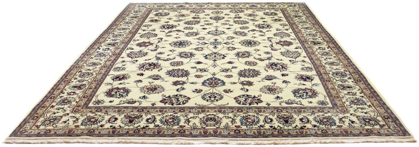 morgenland Wollen kleed Maschad geheel gedessineerd beige 340 x 250 cm Uniek exemplaar met certificaat