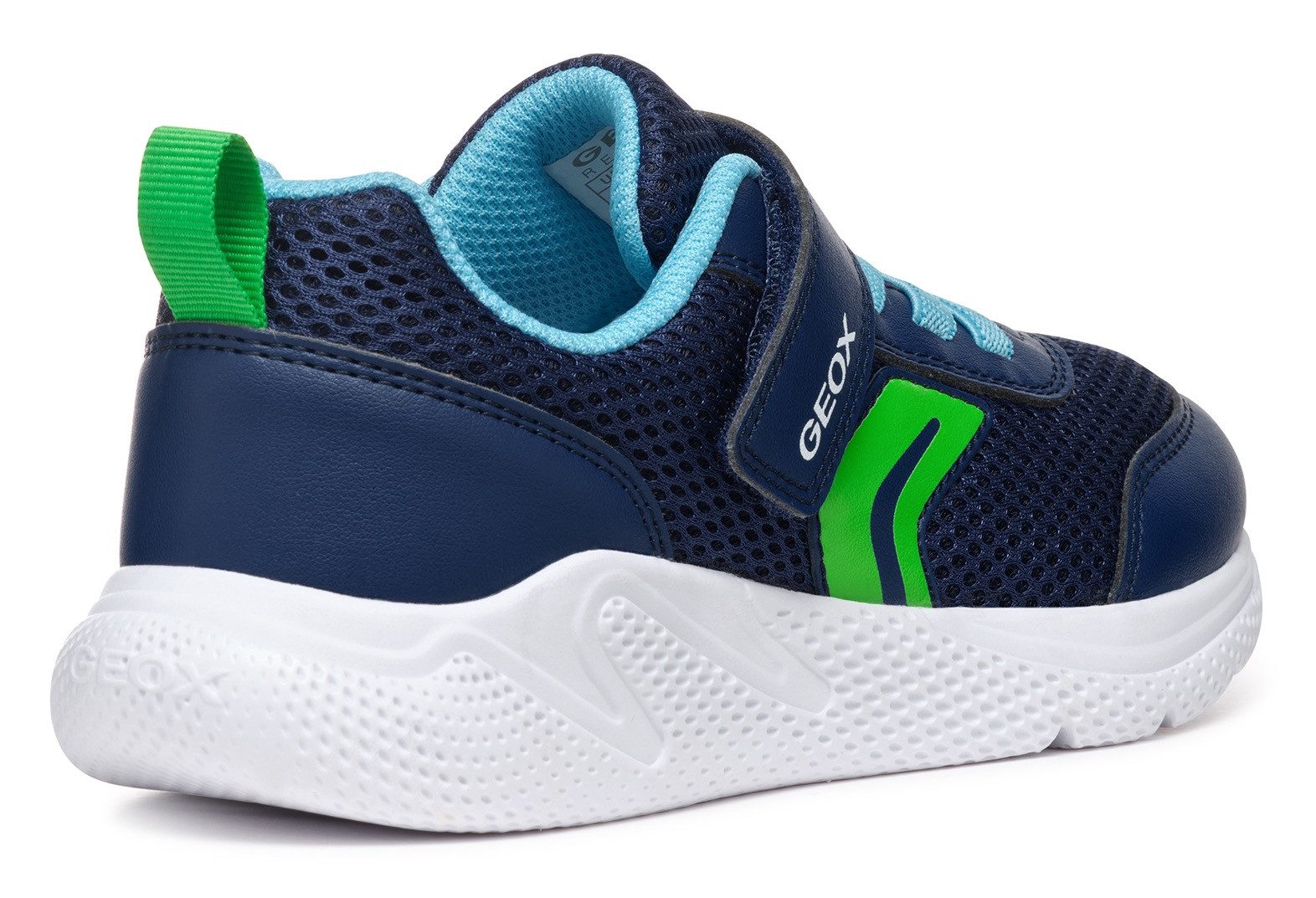 Geox Sneakers J SPRINTYE BOY , klittenbandschoen, vrijetijdsschoen, jongensschoen met elastische veters