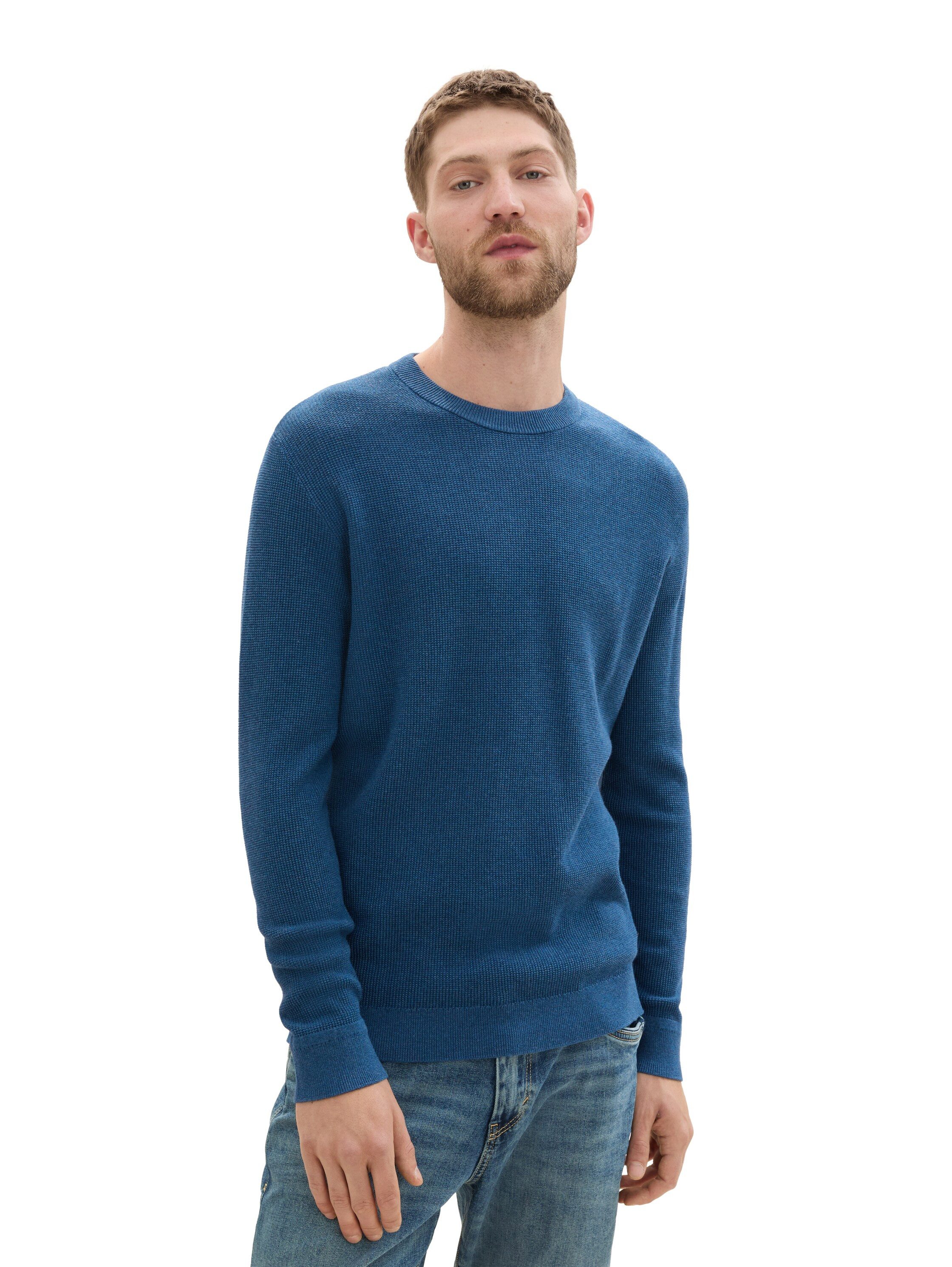 Tom Tailor Trui met ronde hals met een ronde hals heren pullovers maat XXL blauw