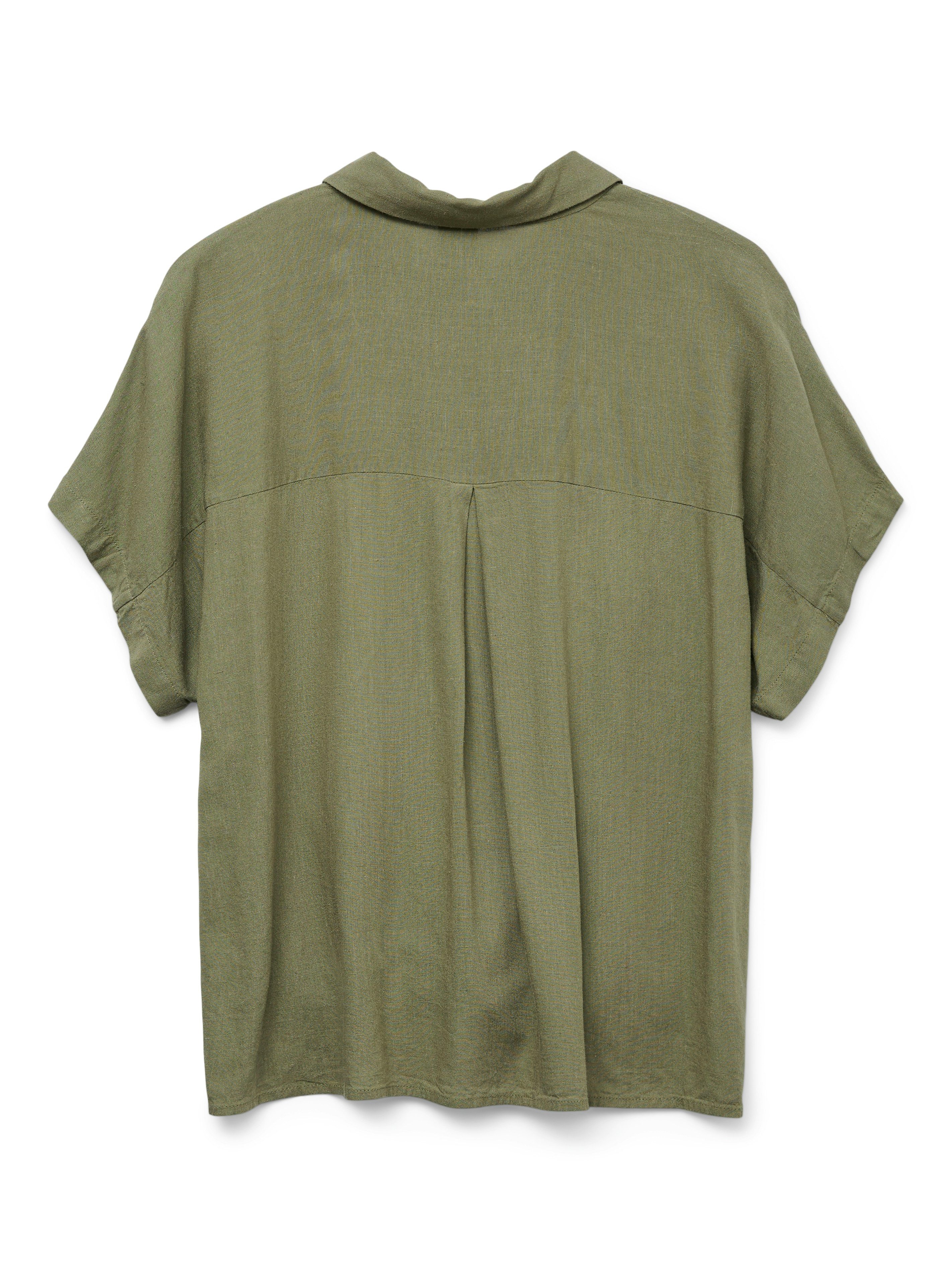 Vero Moda Blouse met korte mouwen VMTHEA SS TIE SHIRT WVN NOOS