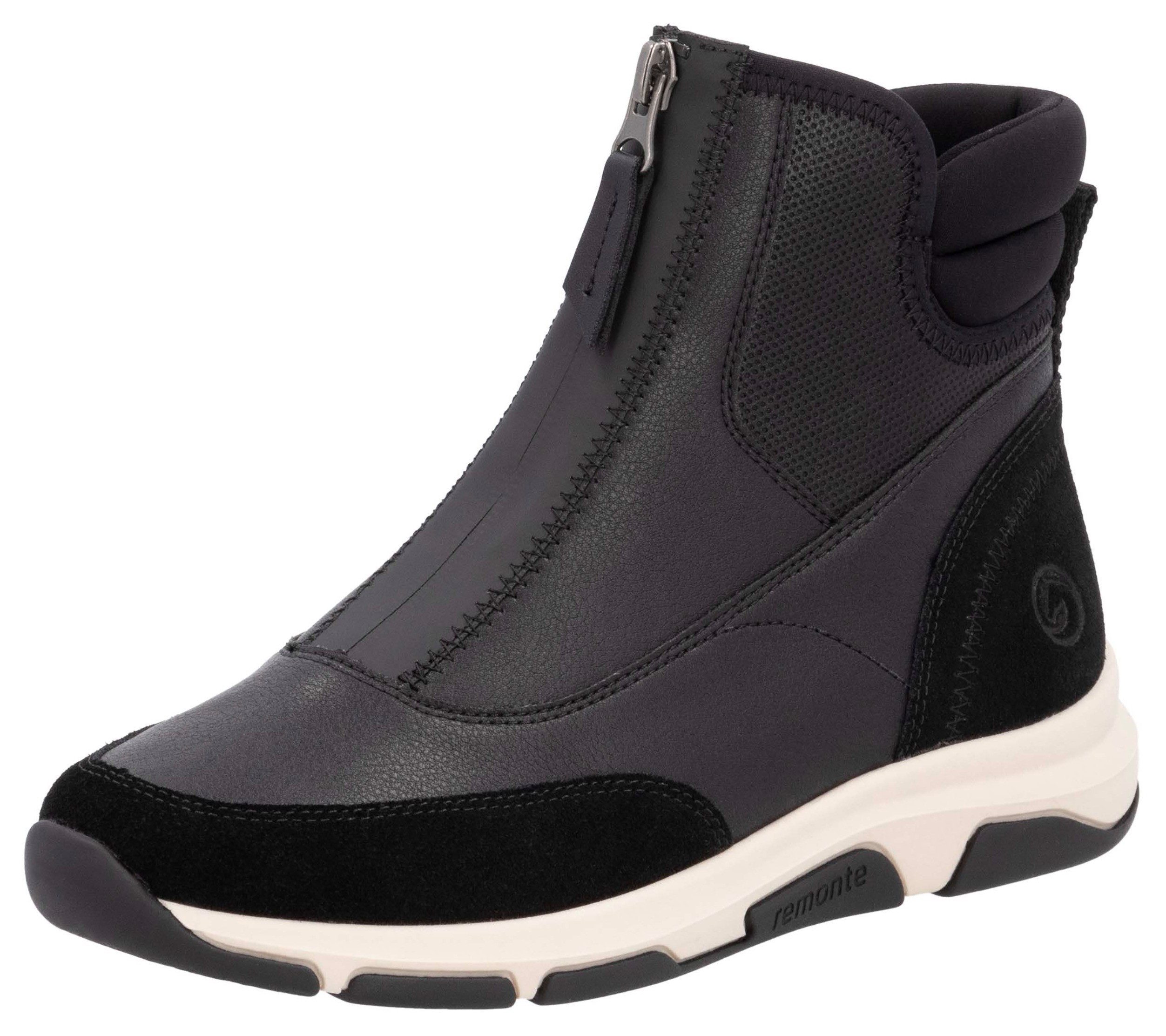 Remonte Winterlaarzen sleehak winterenkellaarsjes high top sneaker met schapenwol voering