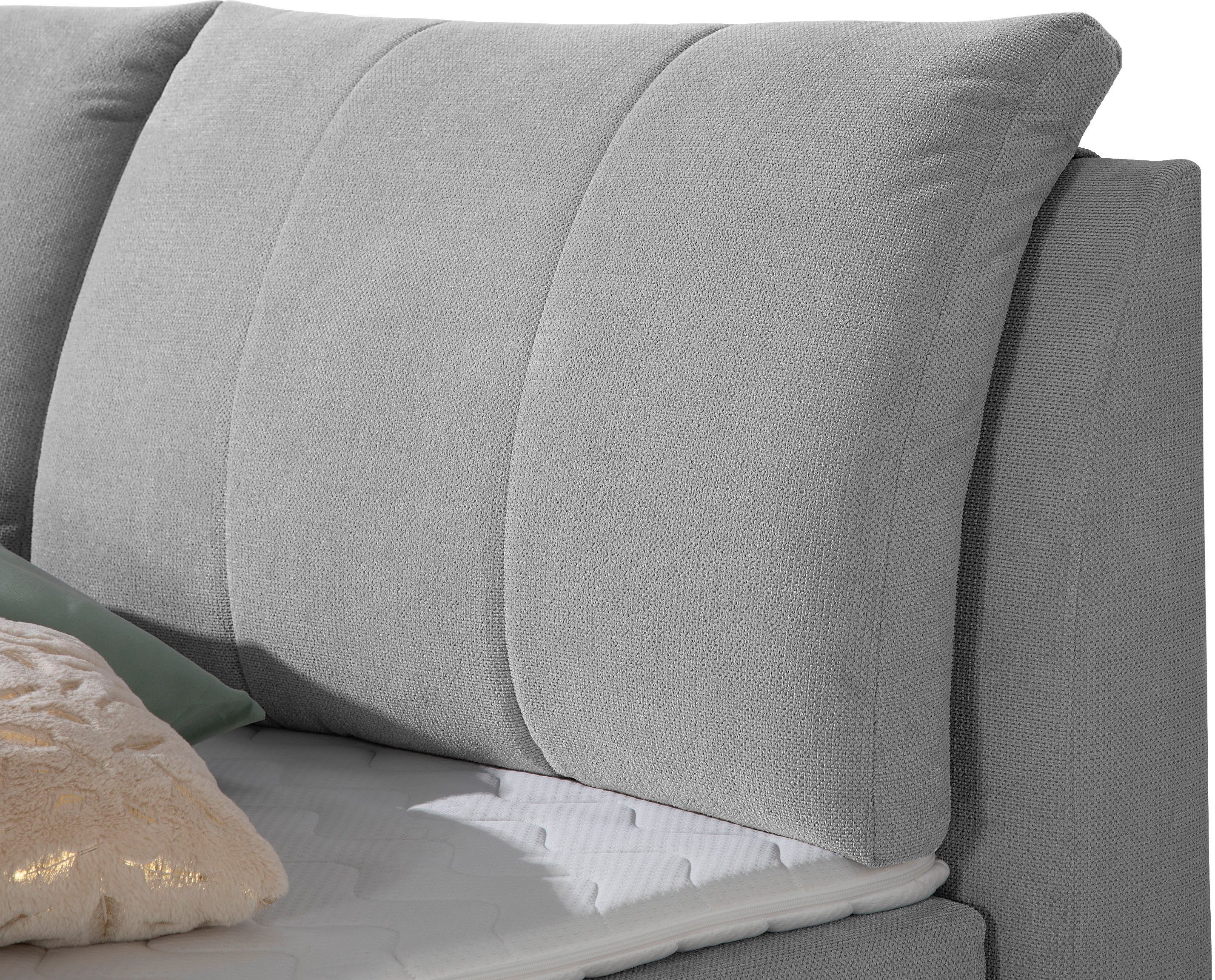 Home affaire Boxspring Breitenthal afneembare rugkussens met klittenband