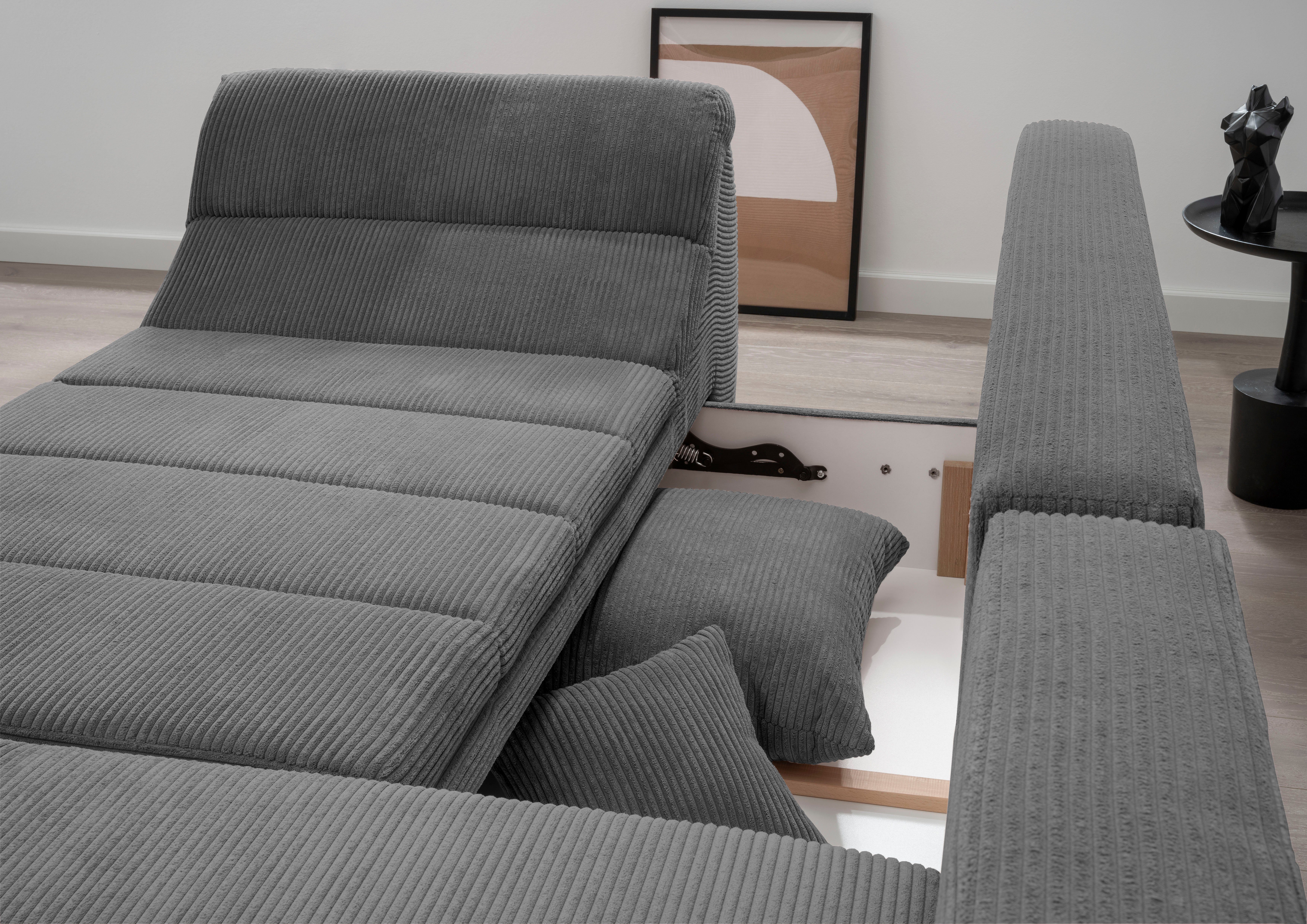 INOSIGN Hoekbank Imola elegant en comfortabel, actuele stiksels in de zitting, L-vorm