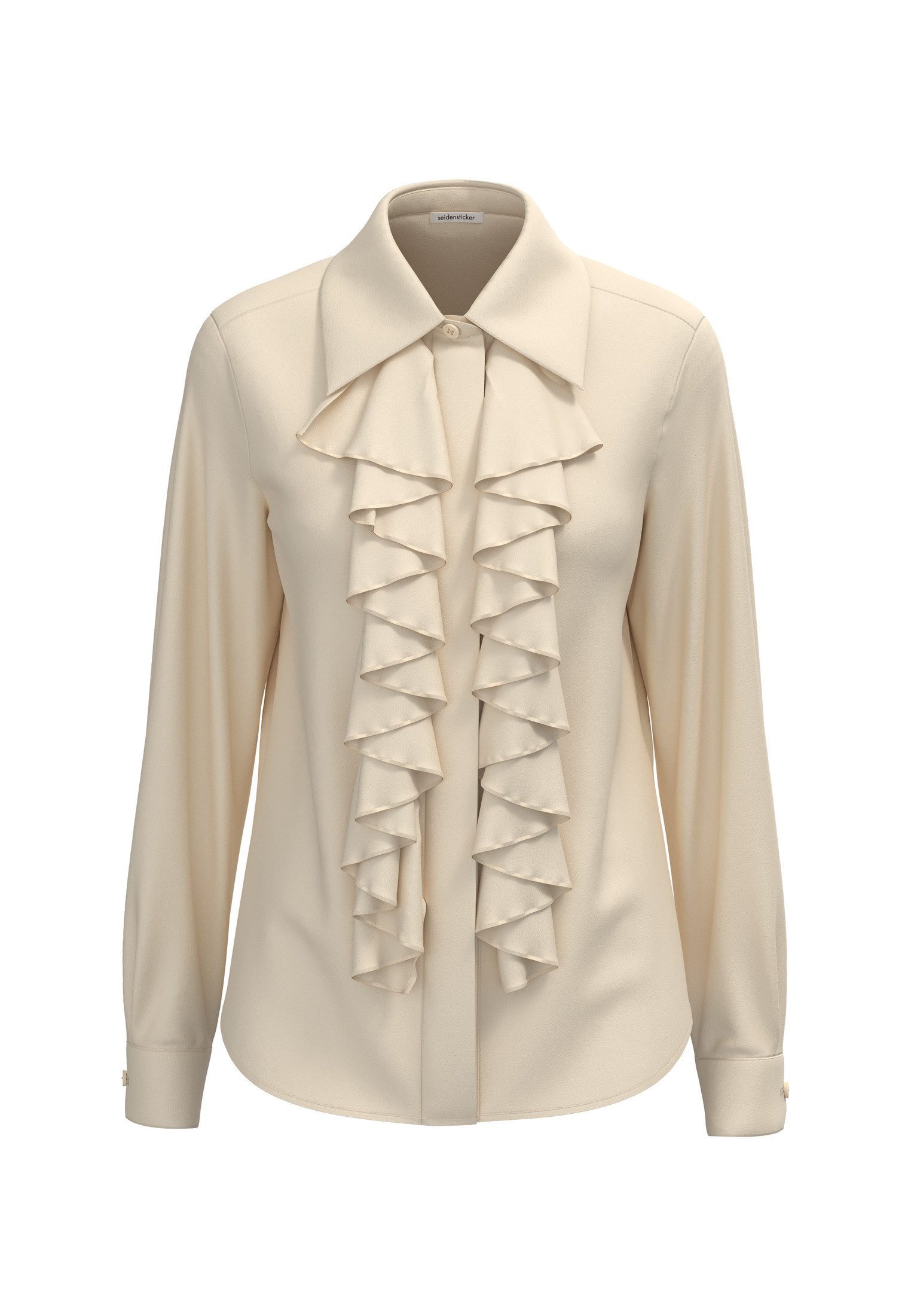 seidensticker Blouse met ruches Zwarte roos