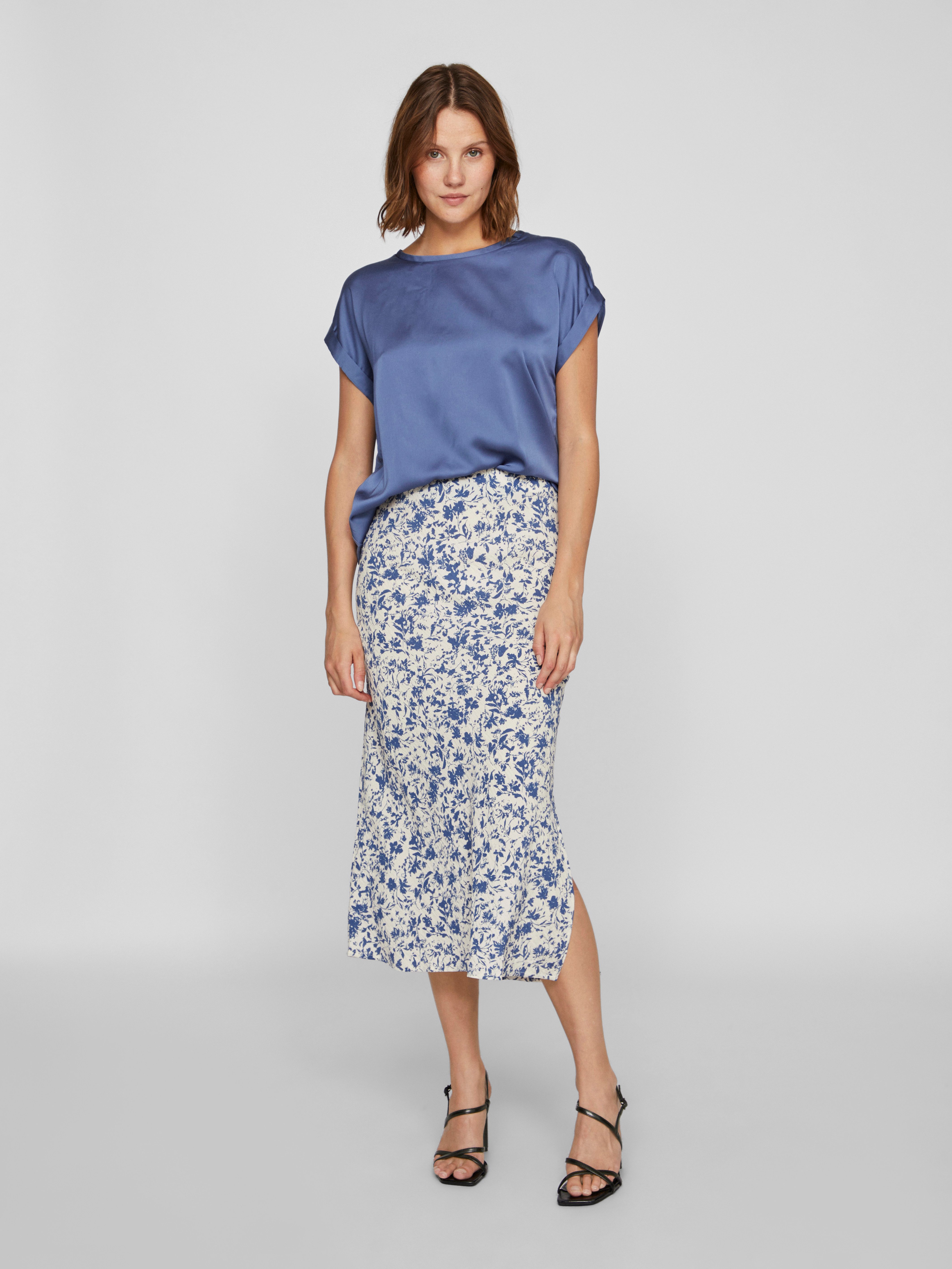 Vila Shirt met korte mouwen VIELLETTE S S SATIN TOP NOOS