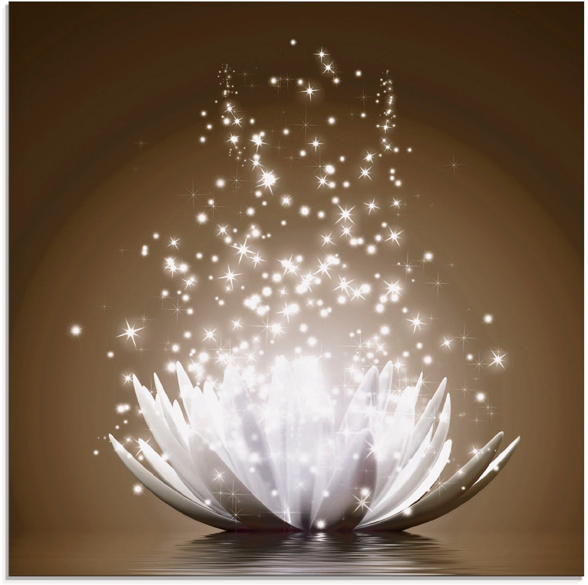 Artland Print op glas Magie van de lotusbloem
